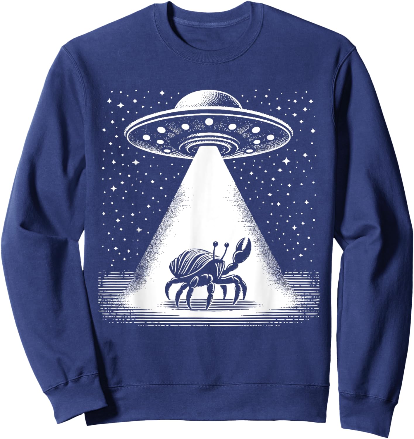 Hermit Crab Dad Mom Lover - Funny Alien UFO Sweatshirt - Sweatshirt | Navy
