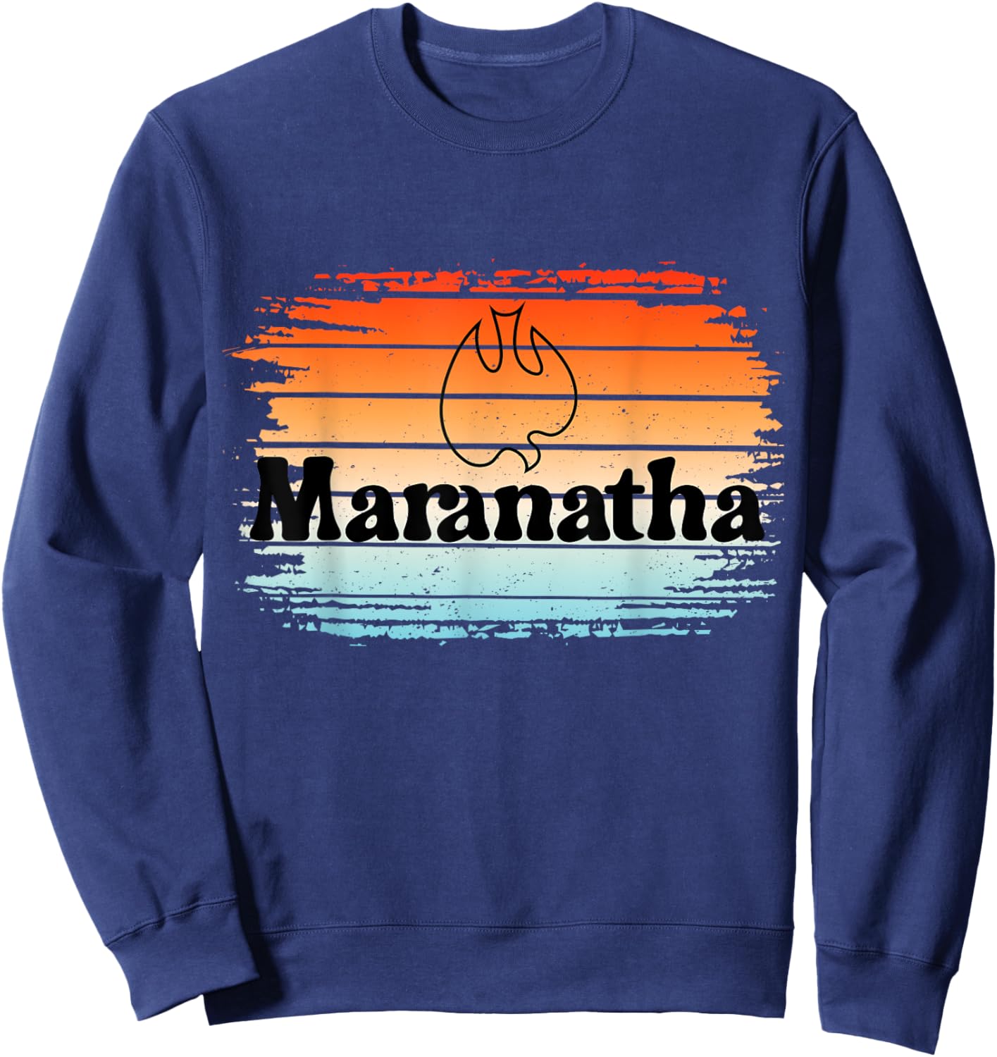 Maranatha Retro Dove Christian Revolution Jesus People Sweatshirt - Sweatshirt | Navy