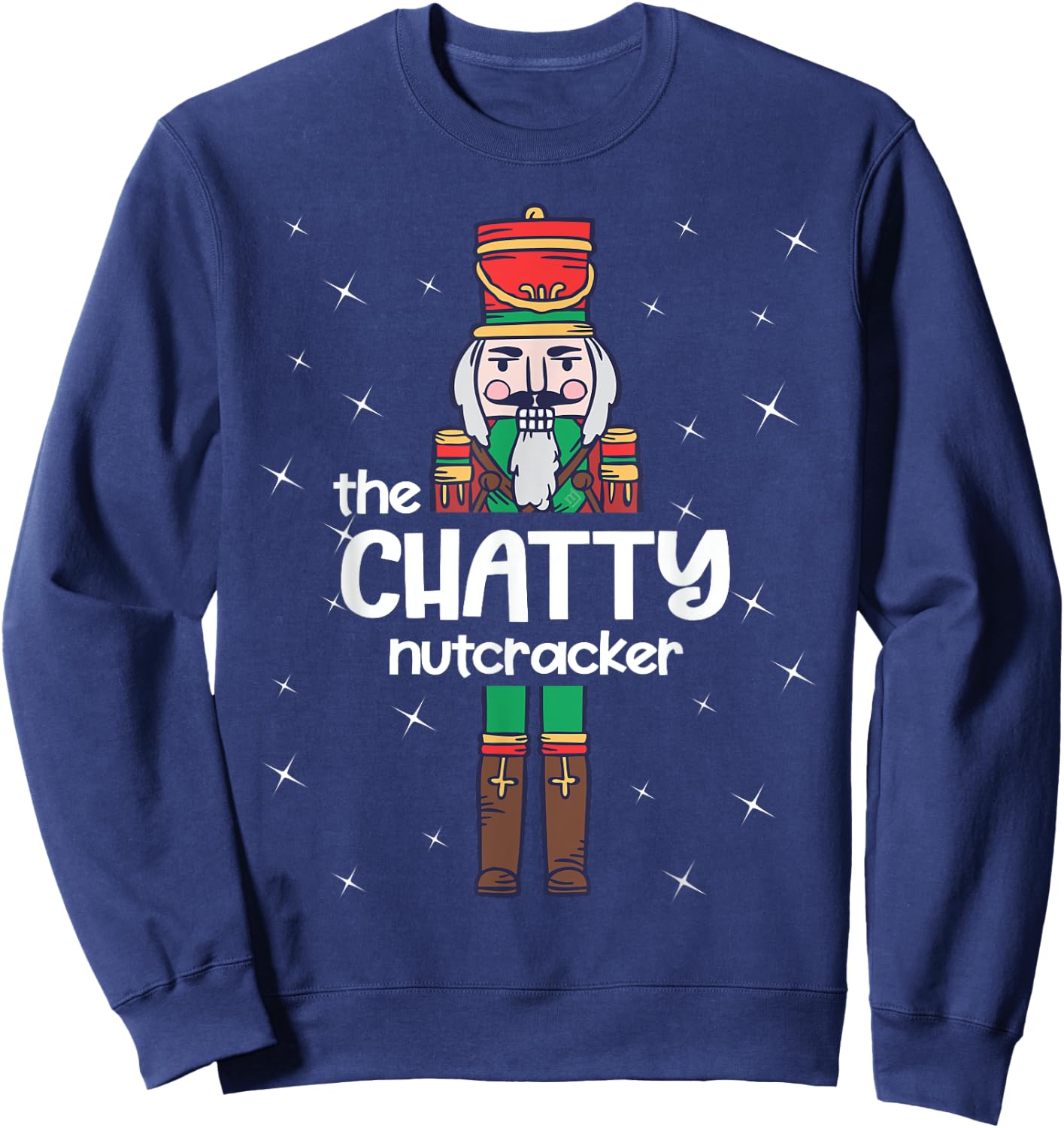 Chatty Nutcracker Family Matching Funny Pajama Sweatshirt - Sweatshirt | Navy