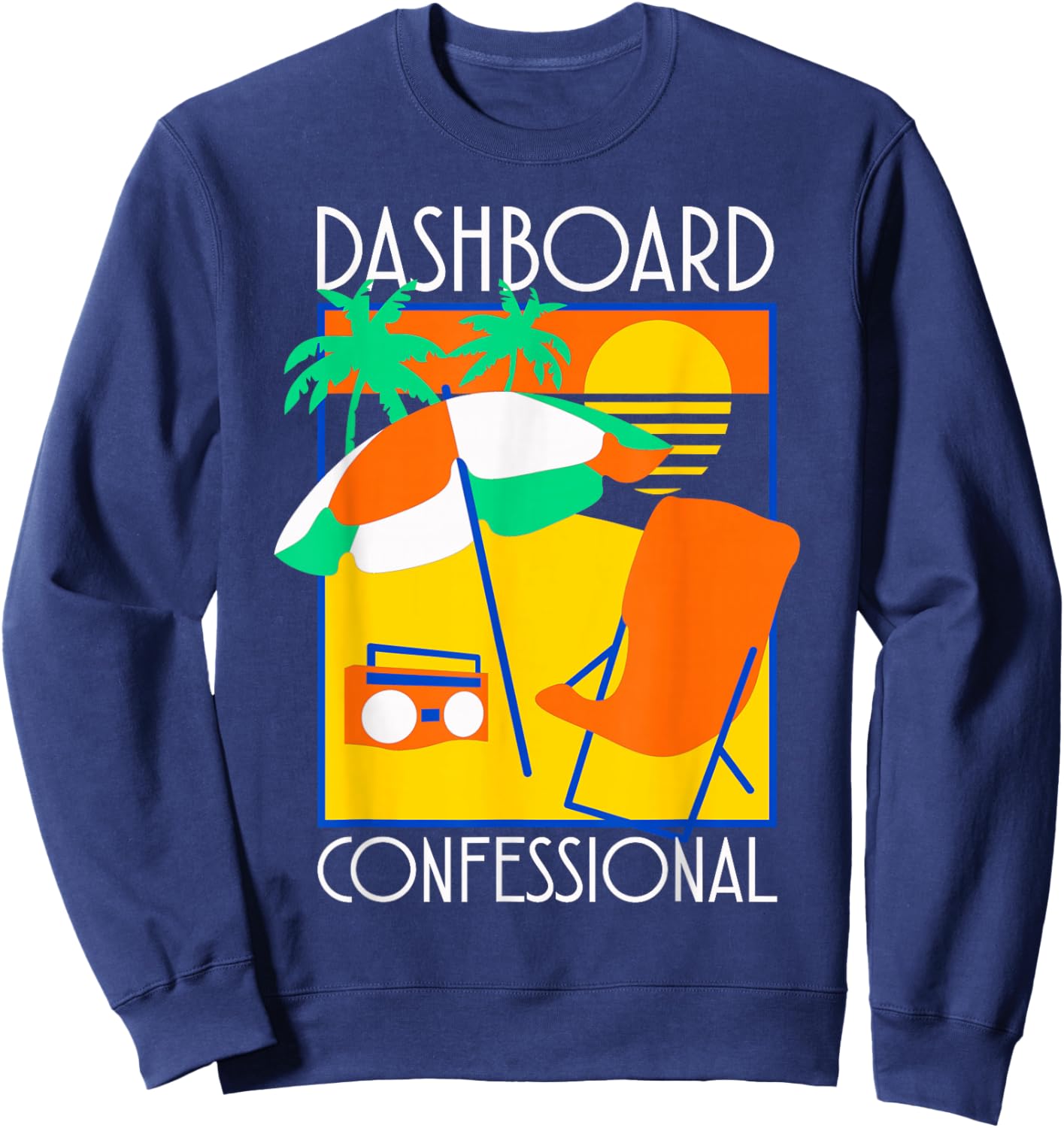 Dashboard Confessional - Vacation , Small, Black Sweatshirt - Sweatshirt | Navy