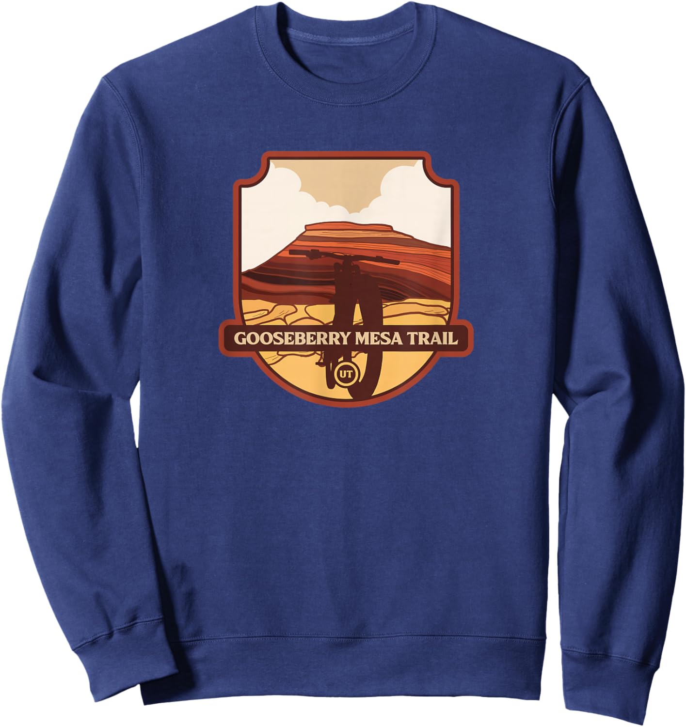 Gooseberry Mesa Trail - Utah mountain biker Sweatshirt - Sweatshirt | Navy