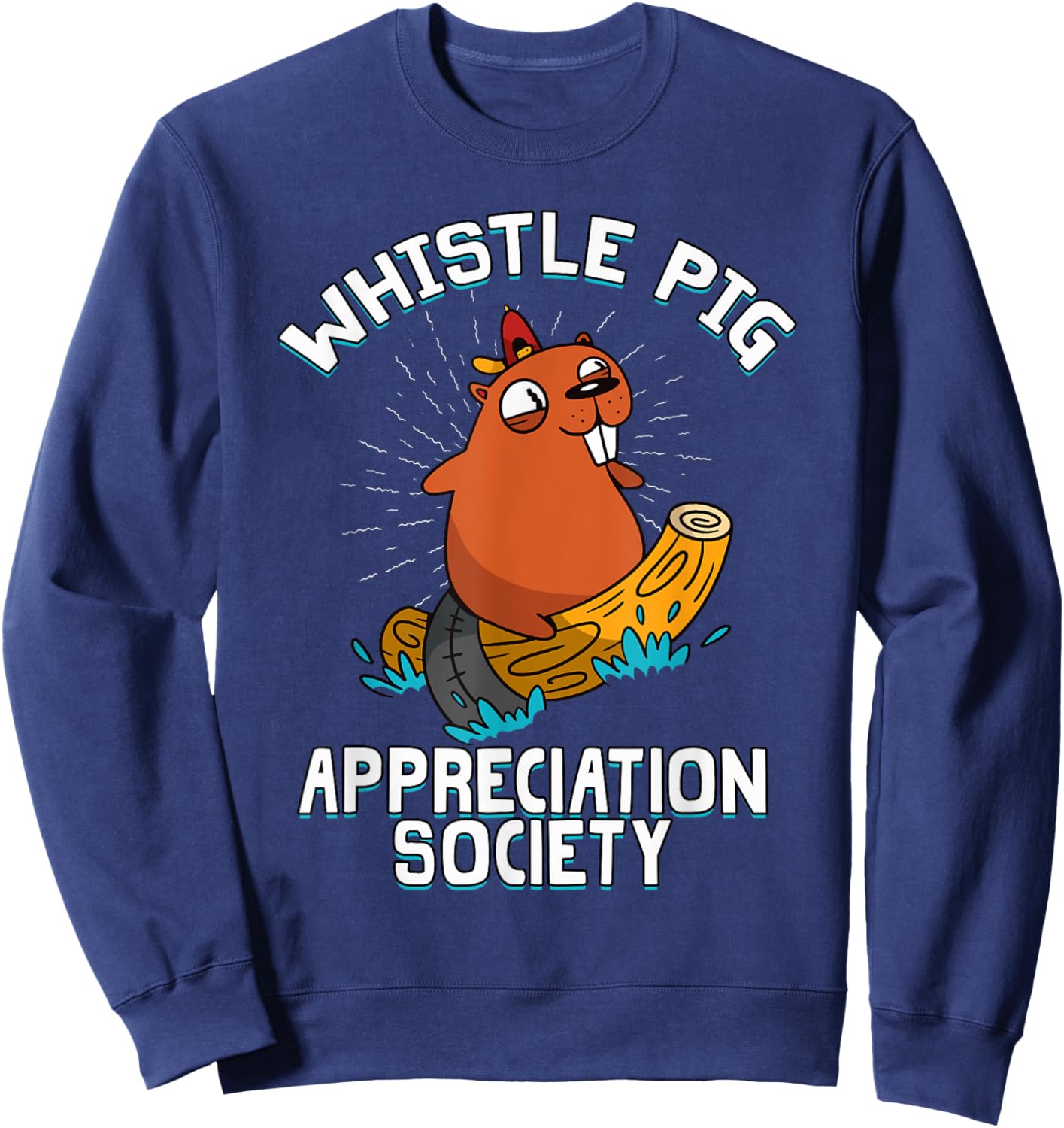 Whistle Pig Appreciation Society Sweatshirt - Sweatshirt | Navy
