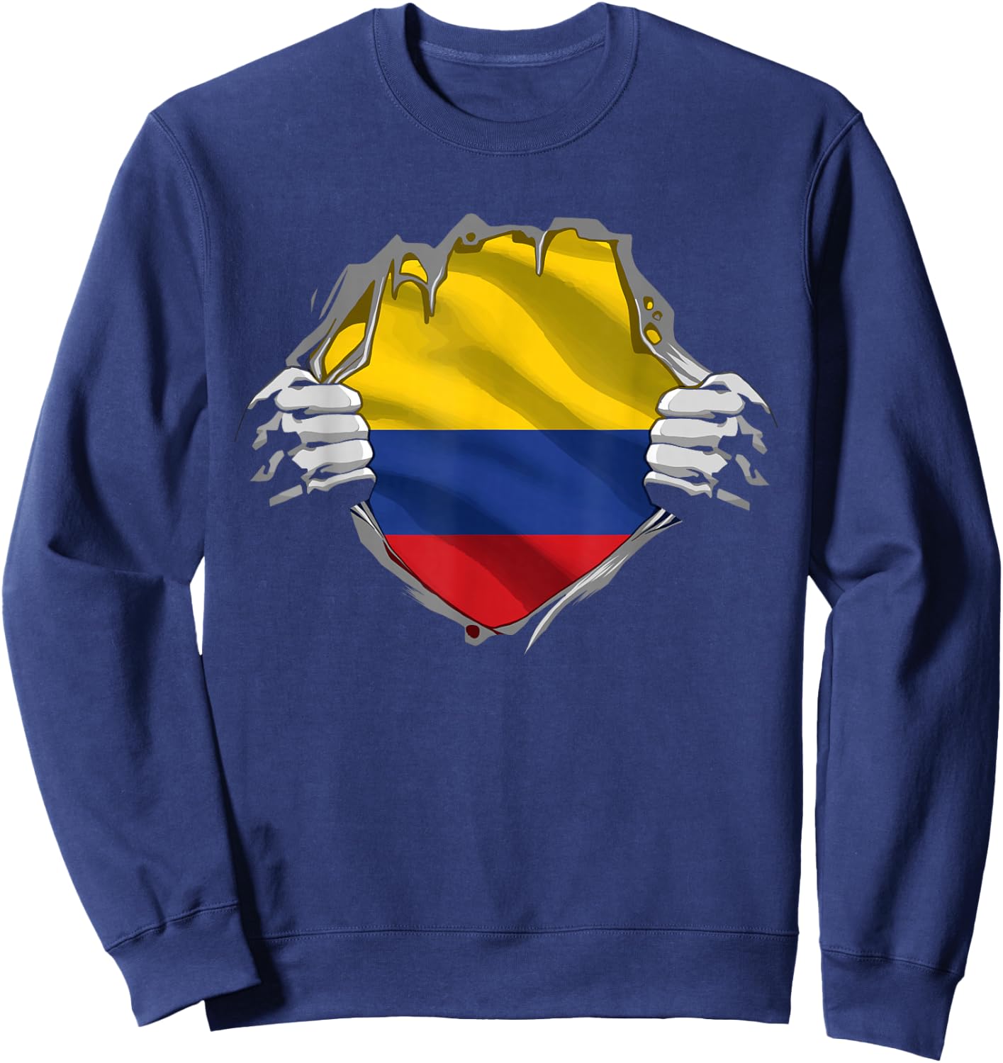 Colombia Shirt Colombian Flag Proud Colombia Country Roots Sweatshirt - Sweatshirt | Navy
