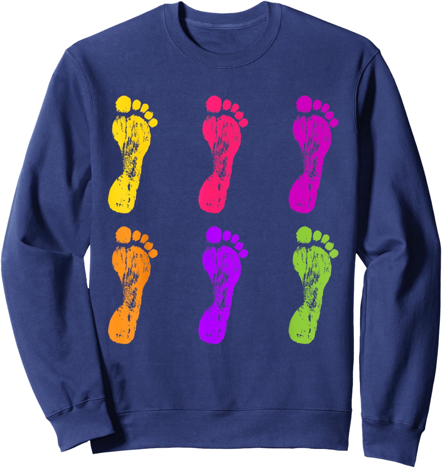 Colorful Footprint | Chiropodist | Foot Doctor Podiatrist Sweatshirt - Sweatshirt | Navy
