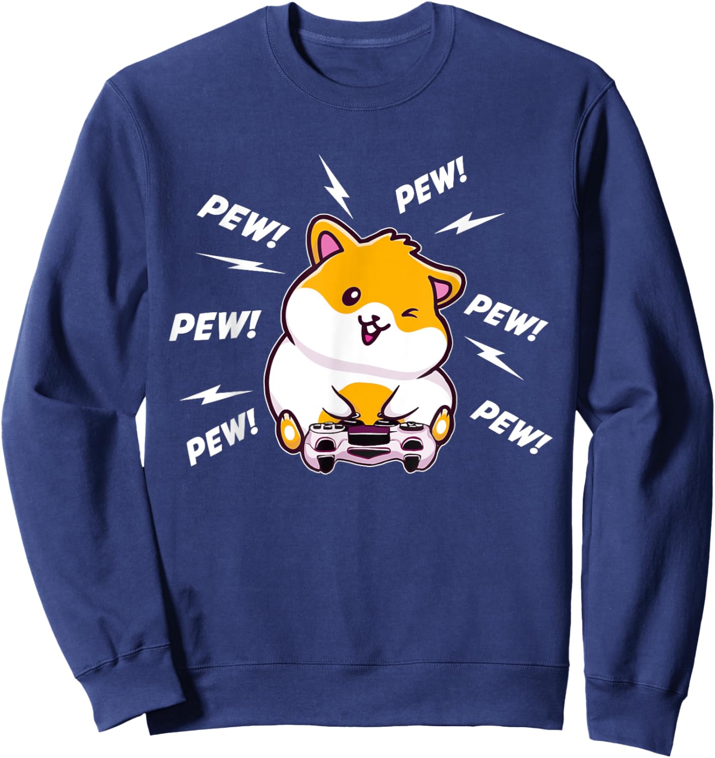 Hamster Video Gamer - Gaming Animal Whisperer Rodent Lover Sweatshirt - Sweatshirt | Navy