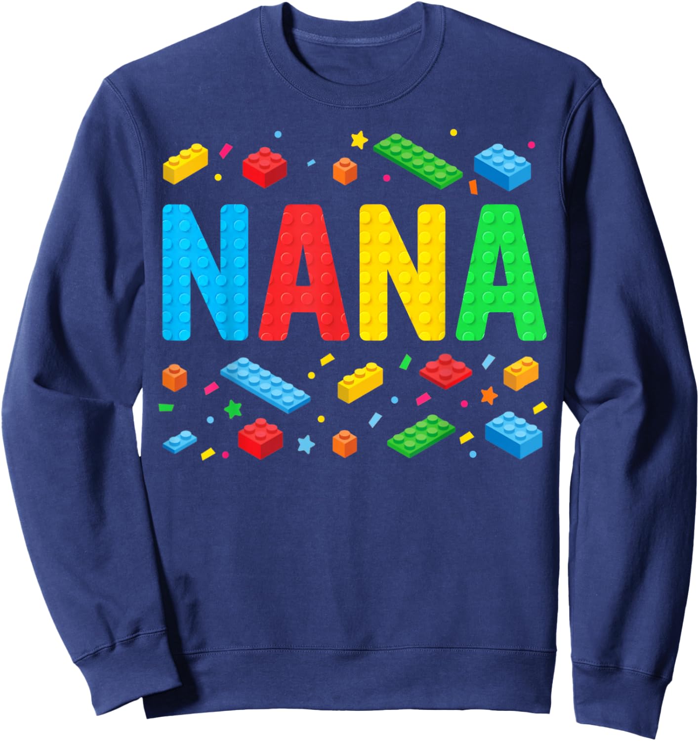 Nana Master Builder Building Bricks Blocks Family Grandma Sweatshirt - Sweatshirt | Navy