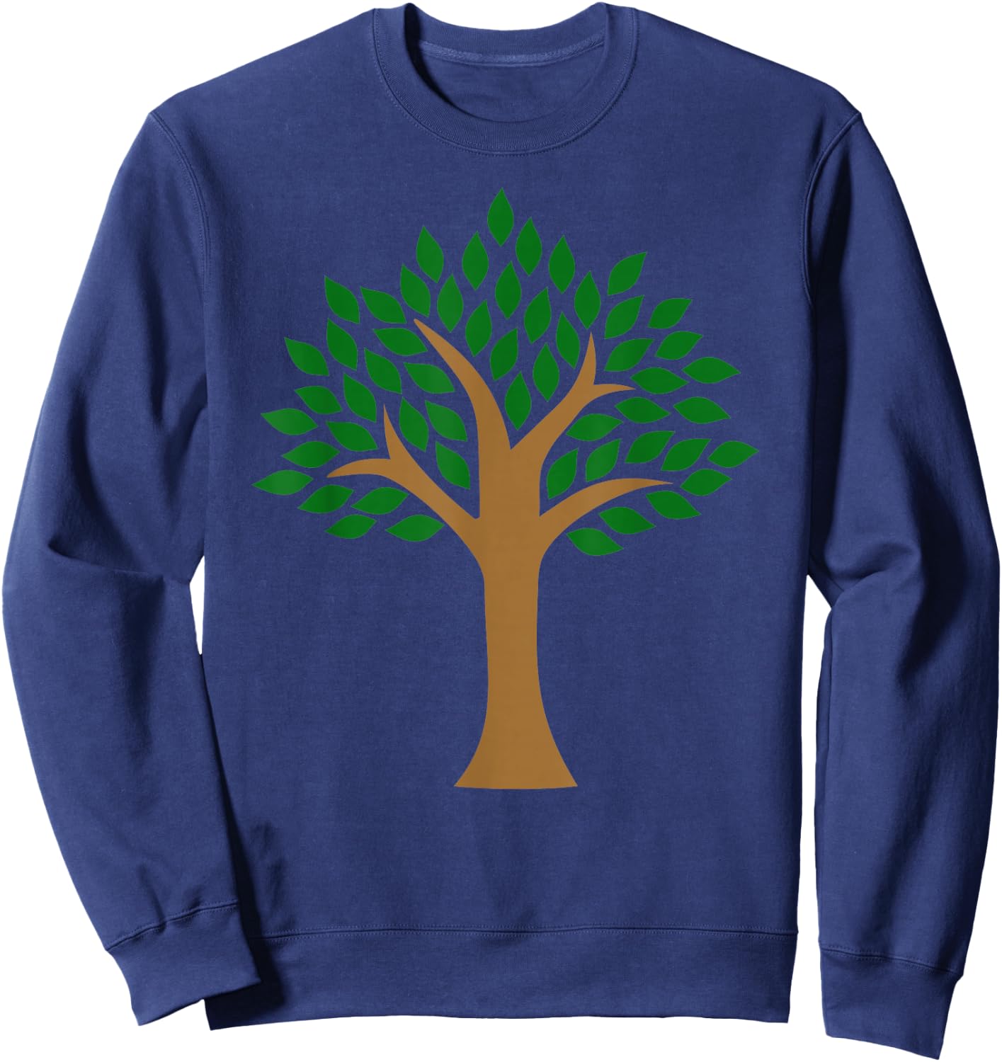 Tree with Green Leaves Sweatshirt - Sweatshirt | Navy
