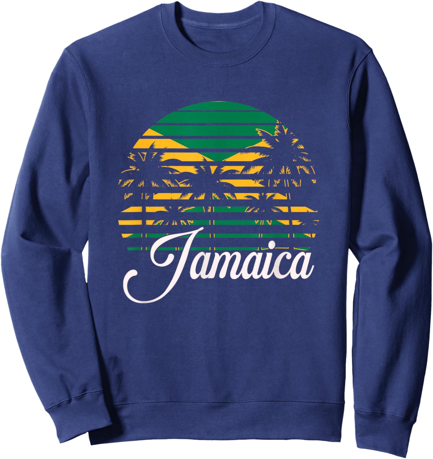 Jamaika-Flagge | Inselpalme | Jamaikanische Sommerferien Sweatshirt - Sweatshirt | Navy