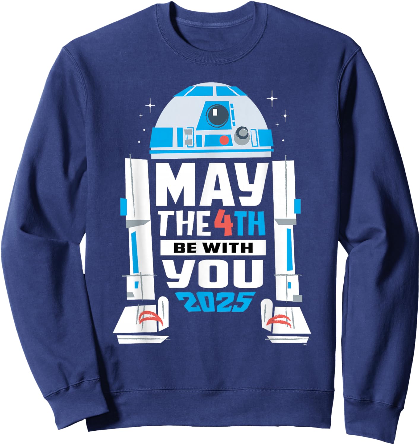 Star Wars R2-D2 May the 4th Be With You 2025 Star Wars Day Sweatshirt - Sweatshirt | Navy