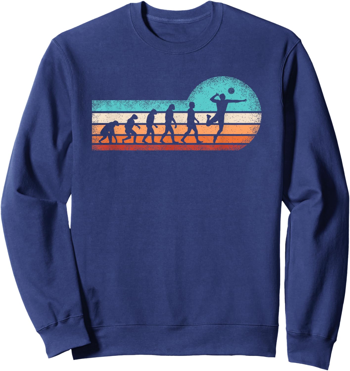 Evolution Volleyball Retro Volleyball Lover Sweatshirt - Sweatshirt | Navy