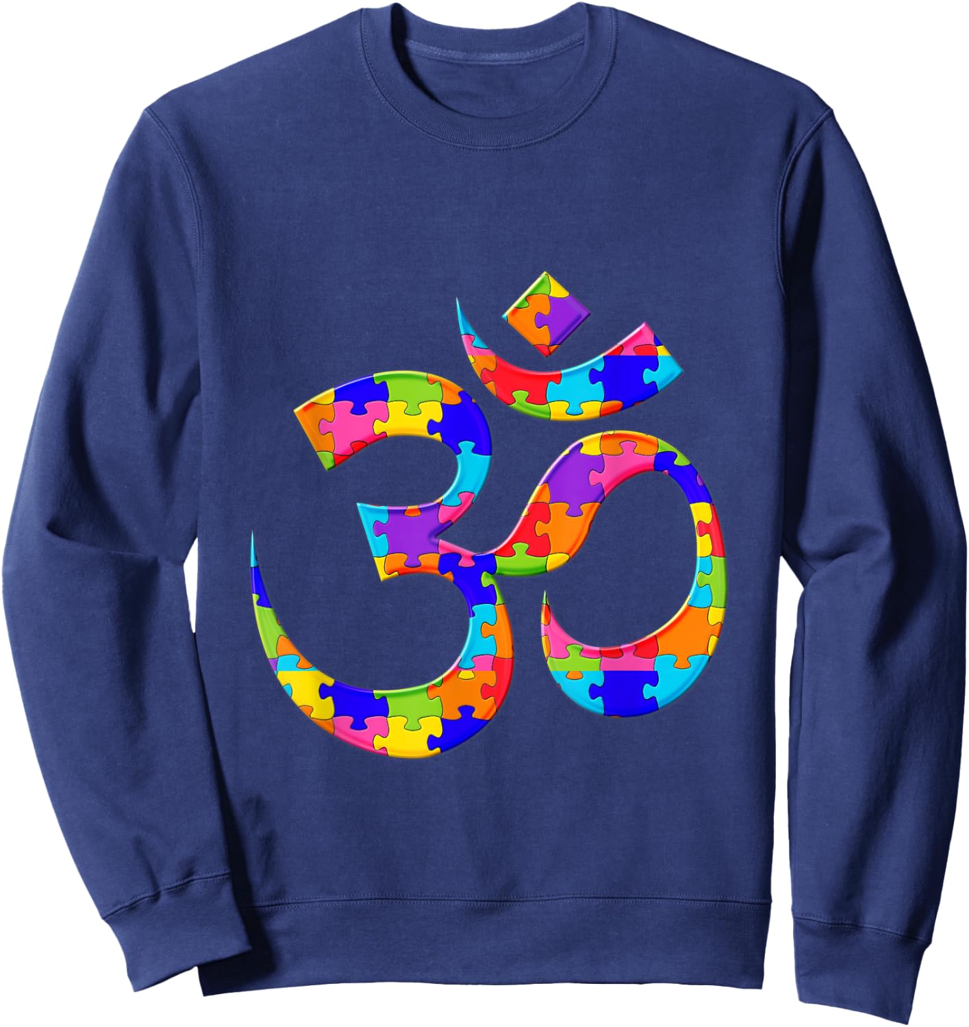 Om Brahman Puzzle Autism Puzzle Sweatshirt - Sweatshirt | Navy