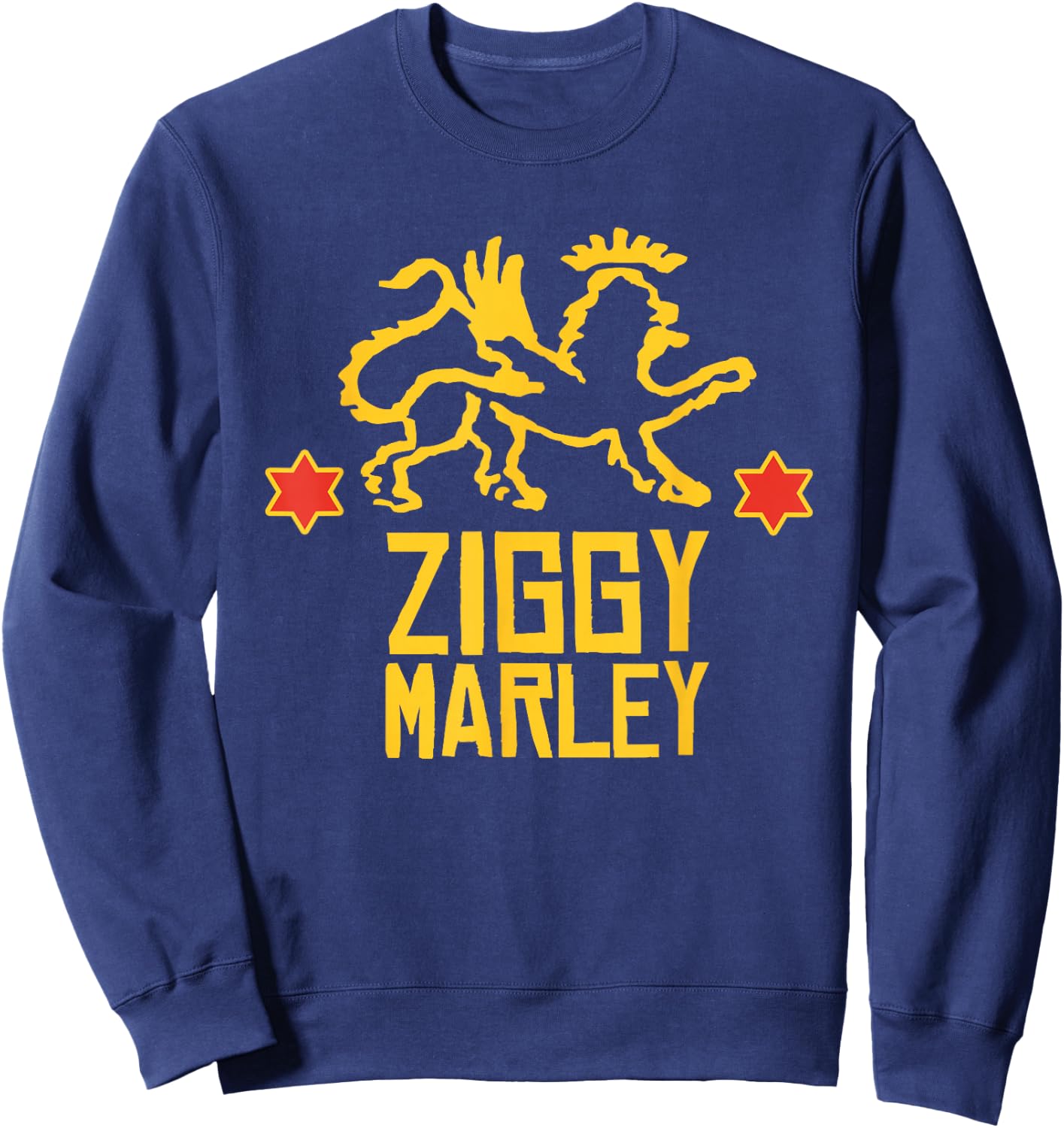 Ziggy Marley - Official Merchandise - Lion Logo Stars Sweatshirt - Sweatshirt | Navy
