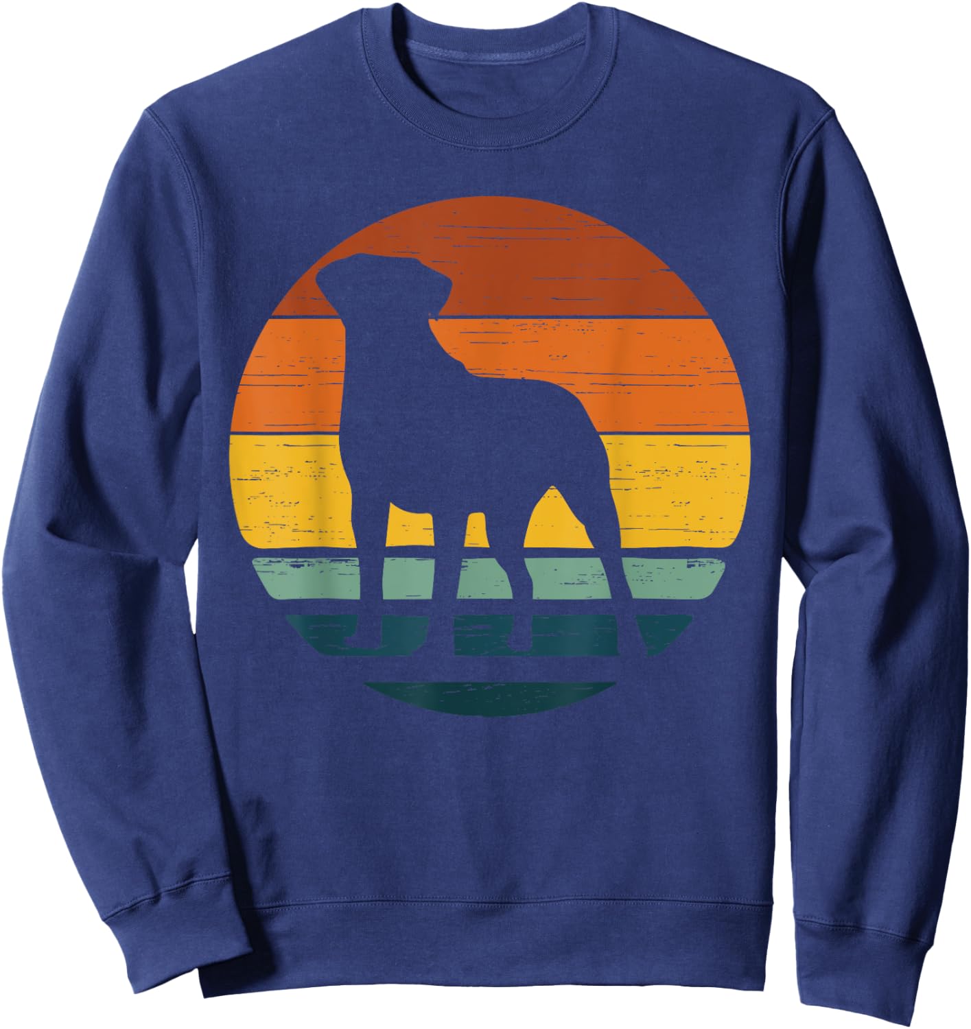 Valley Bulldog Vintage Retro Mum Dad Dog Gift Sweatshirt - Sweatshirt | Navy