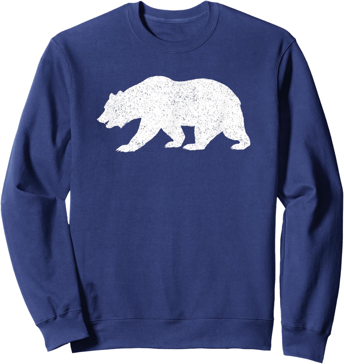 California Grizzly Bear State Flag CALI Republic Silhouette Sweatshirt - Sweatshirt | Navy