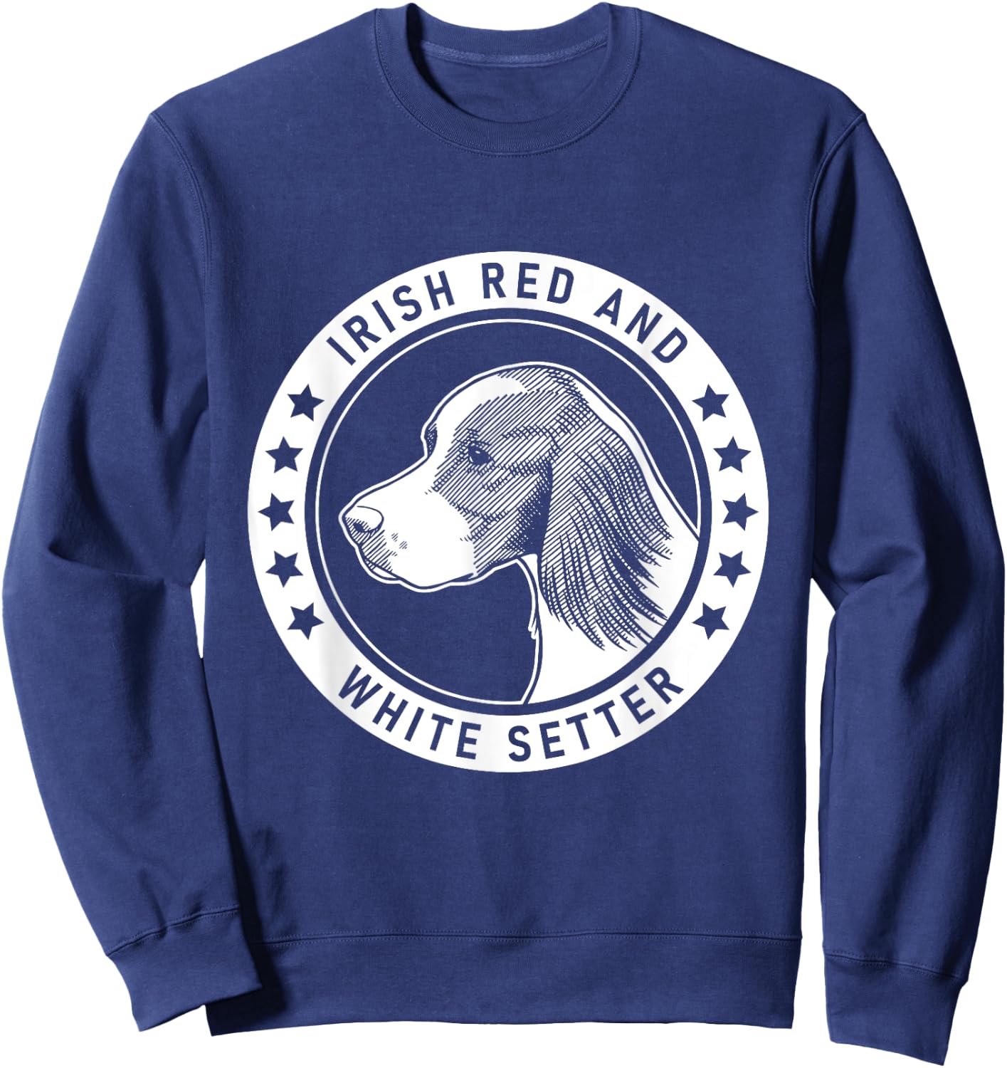 Irish Red and White Setter Fan design Sweatshirt - Sweatshirt | Navy