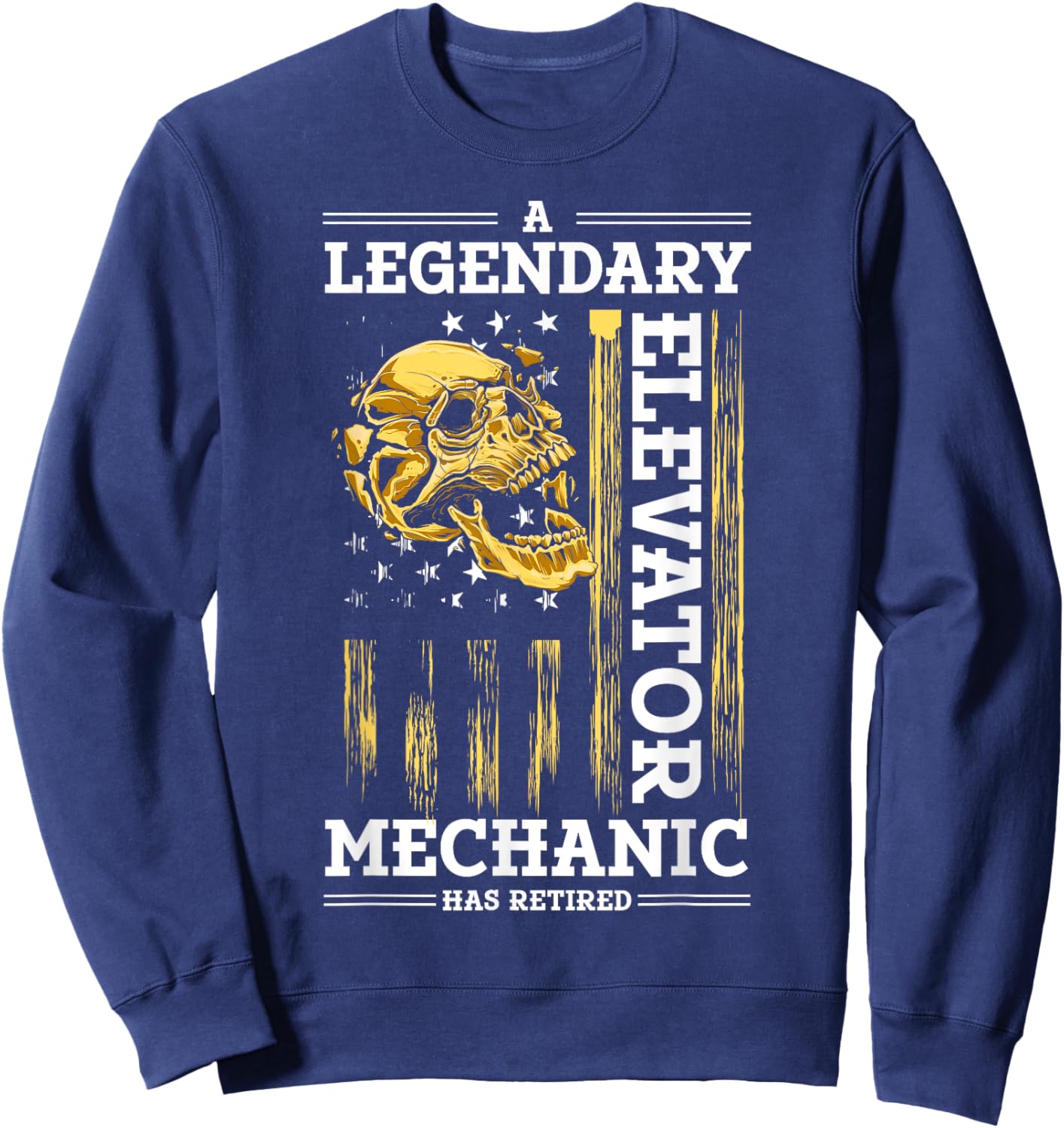 Retirement Elevator Technician Retired Elevator Mechanic Sweatshirt - Sweatshirt | Navy