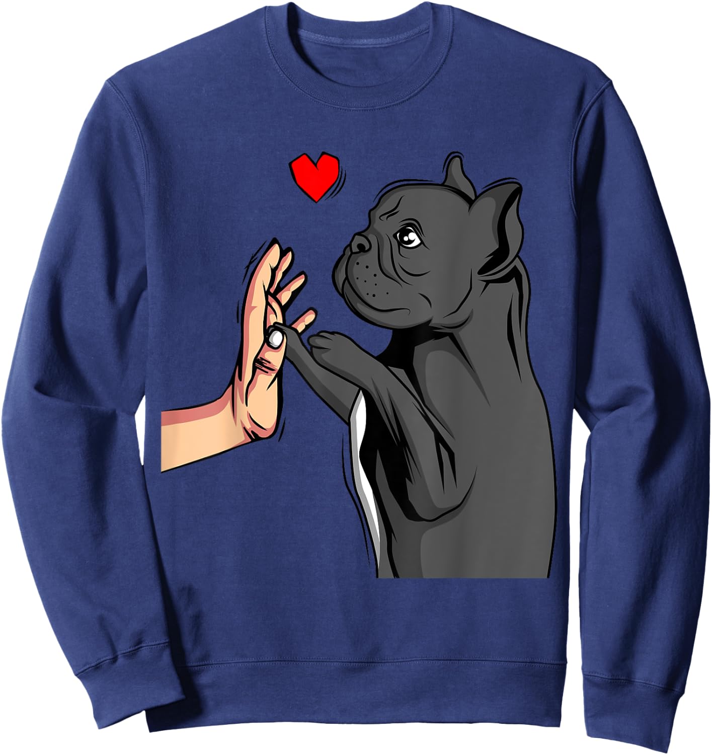 French Bulldog Frenchie Love Cute Dog Mom Funny Girls Gift Sweatshirt - Sweatshirt | Navy