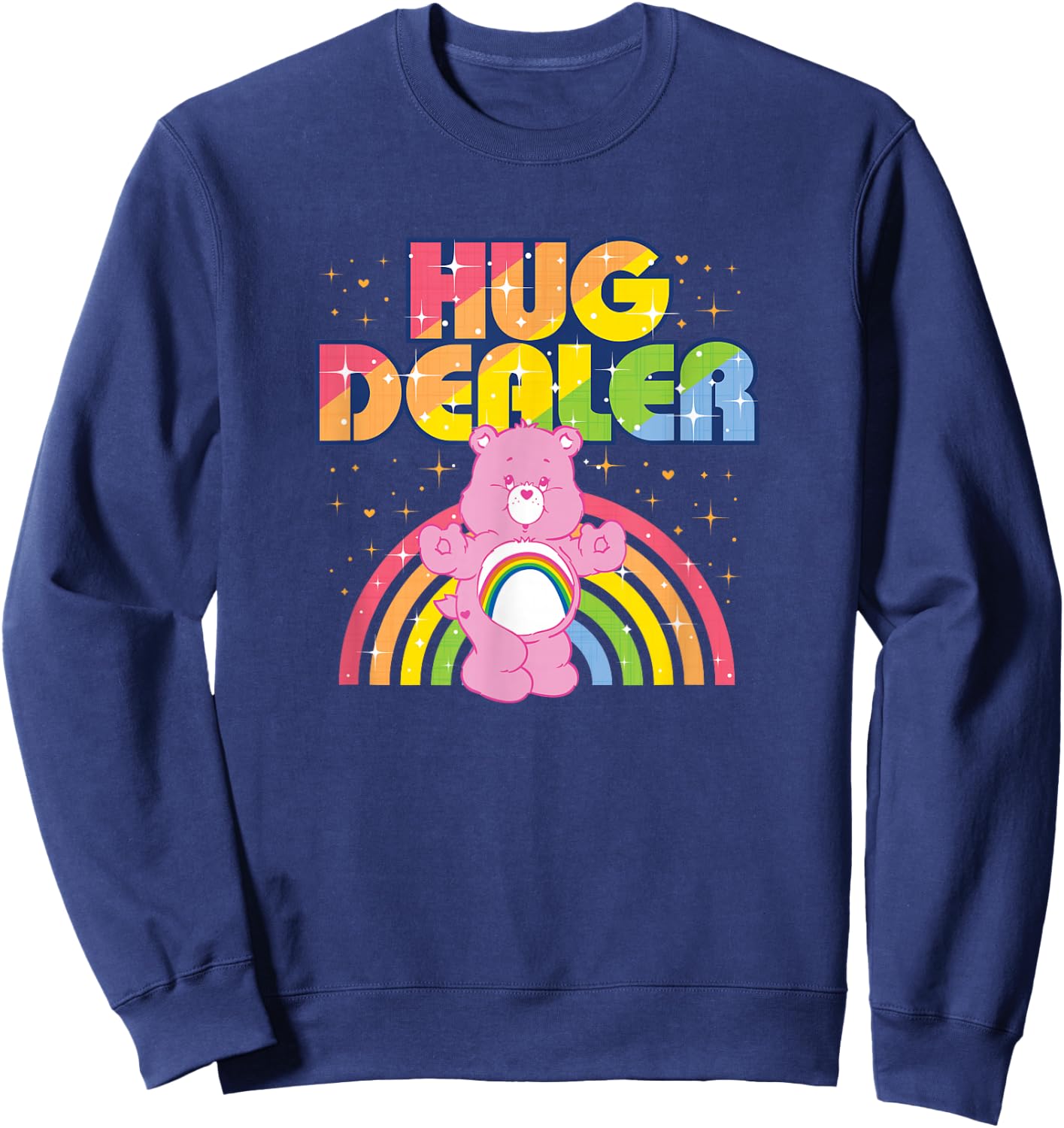 Care Bears Hug Dealer Rainbow Retro Cartoon Sweatshirt - Sweatshirt | Navy