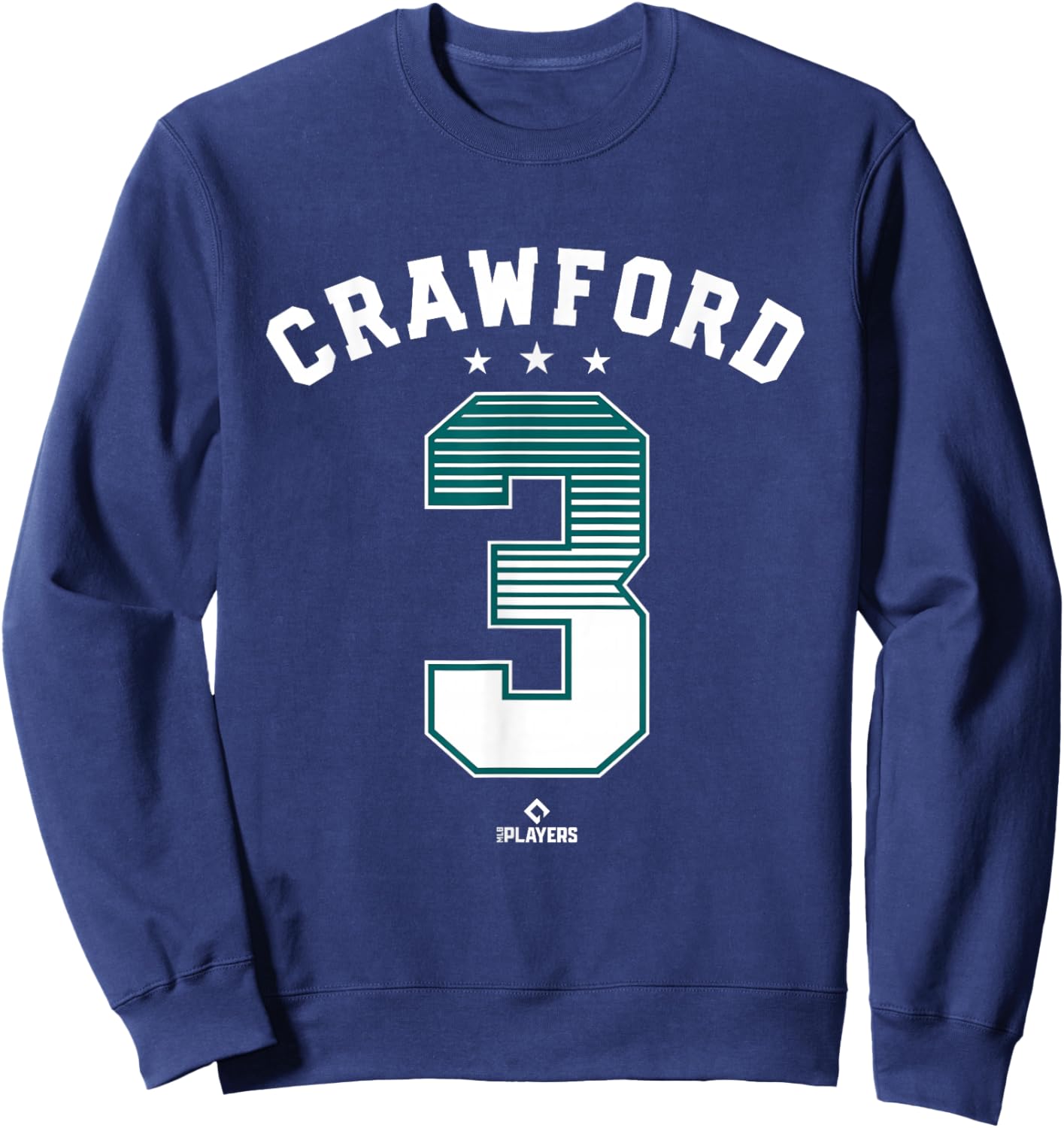 JP Crawford 3 Seattle MLBPA Sweatshirt - Sweatshirt | Navy