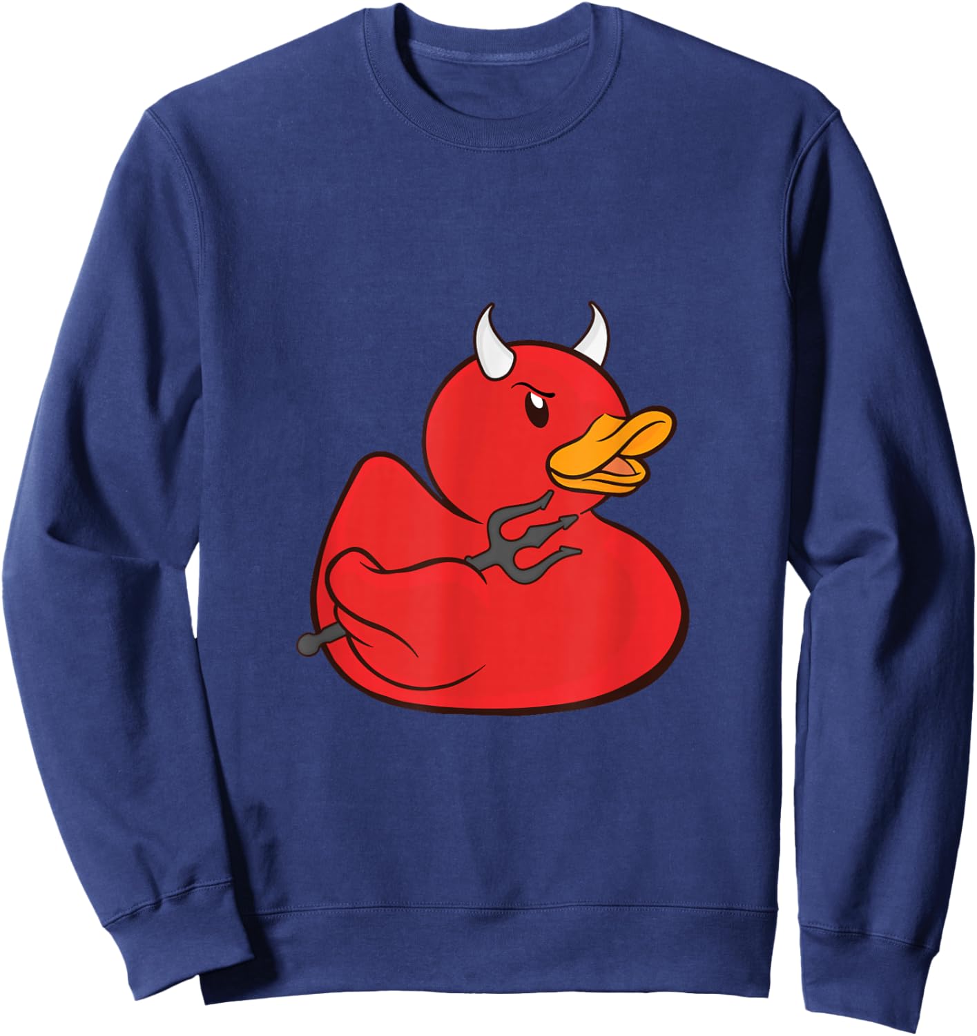 Rubber Duck Devil Rubber Duckie Halloween Costume Sweatshirt - Sweatshirt | Navy