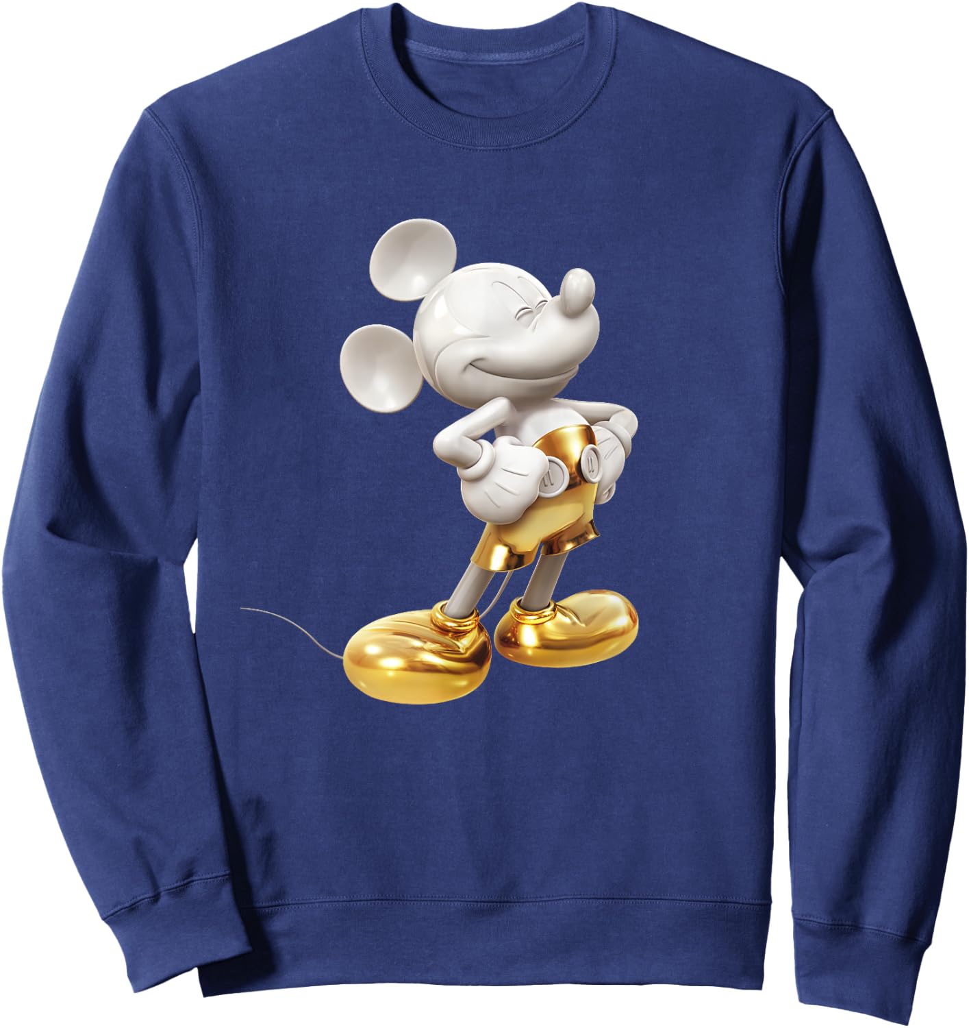 Disney Gold Mickey Mouse Pose,Short Sleeve Sweatshirt - Sweatshirt | Navy