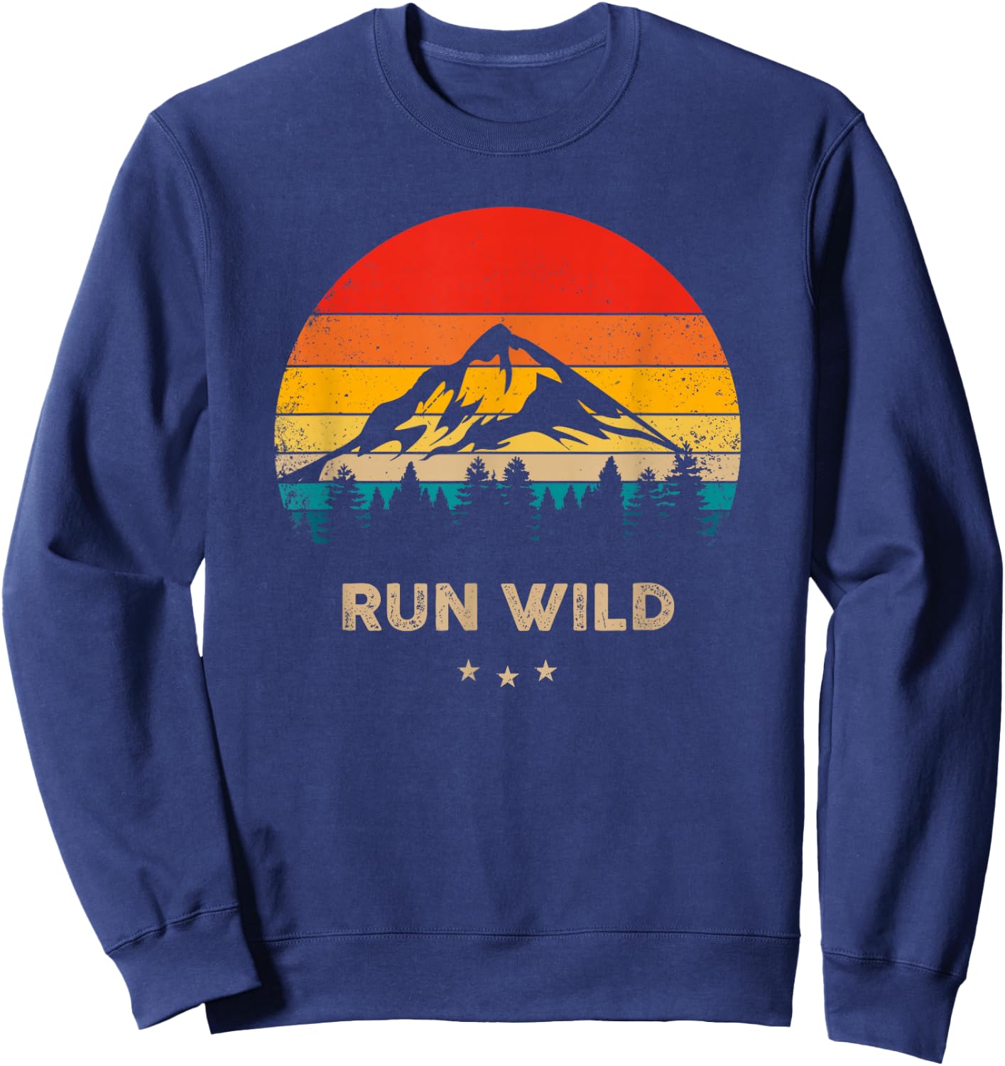 Run Wild Trails - Funny Trail Sweatshirt - Sweatshirt | Navy