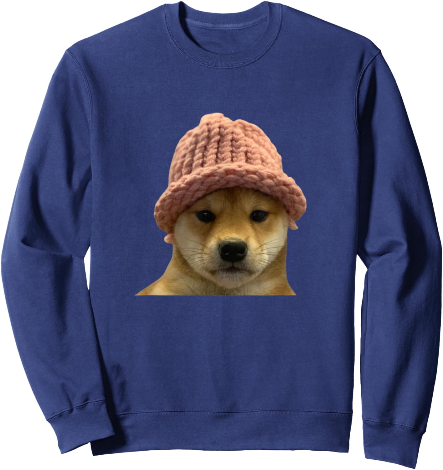 Dogwifhat Memecoin Sweatshirt - Sweatshirt | Navy