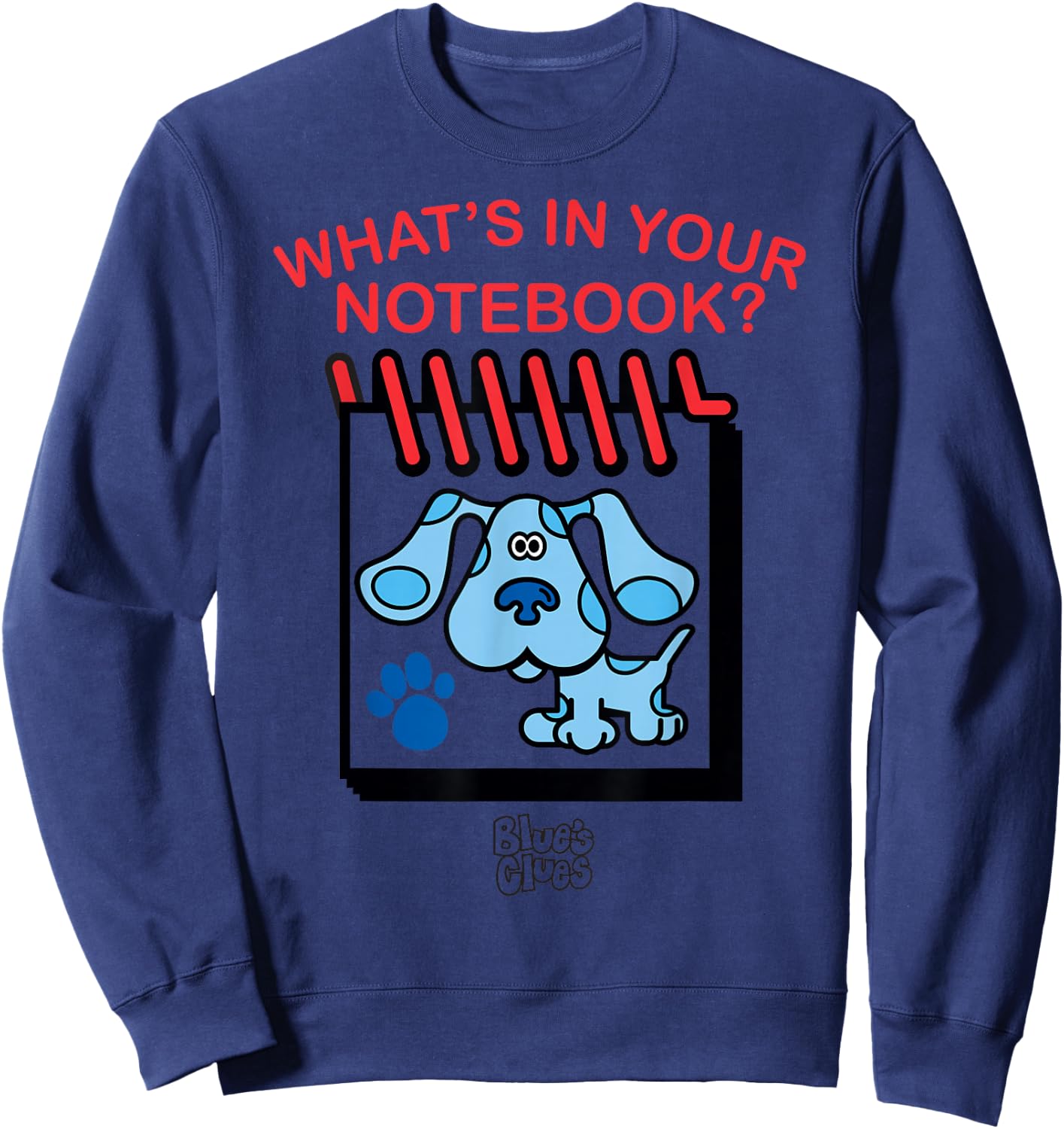 Blue's Clues Whats in Your Notebook? Sweatshirt - Sweatshirt | Navy