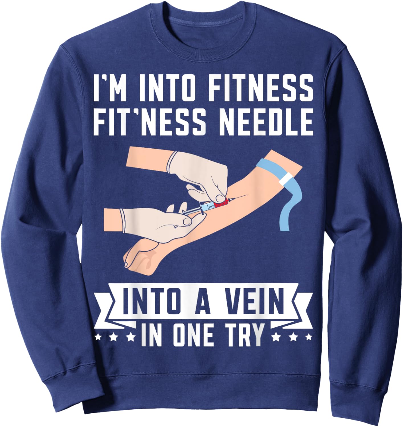 Phleb Phlebotomist Sweatshirt - Sweatshirt | Navy