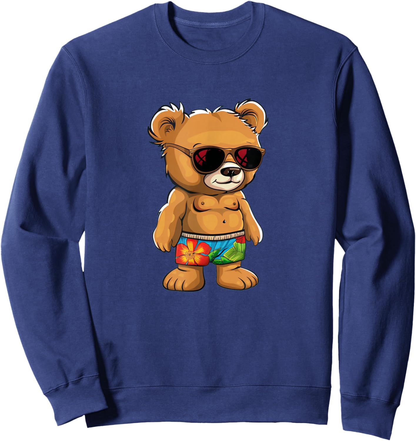 Awesome Teddy Bear swim trunks Costume Sweatshirt - Sweatshirt | Navy