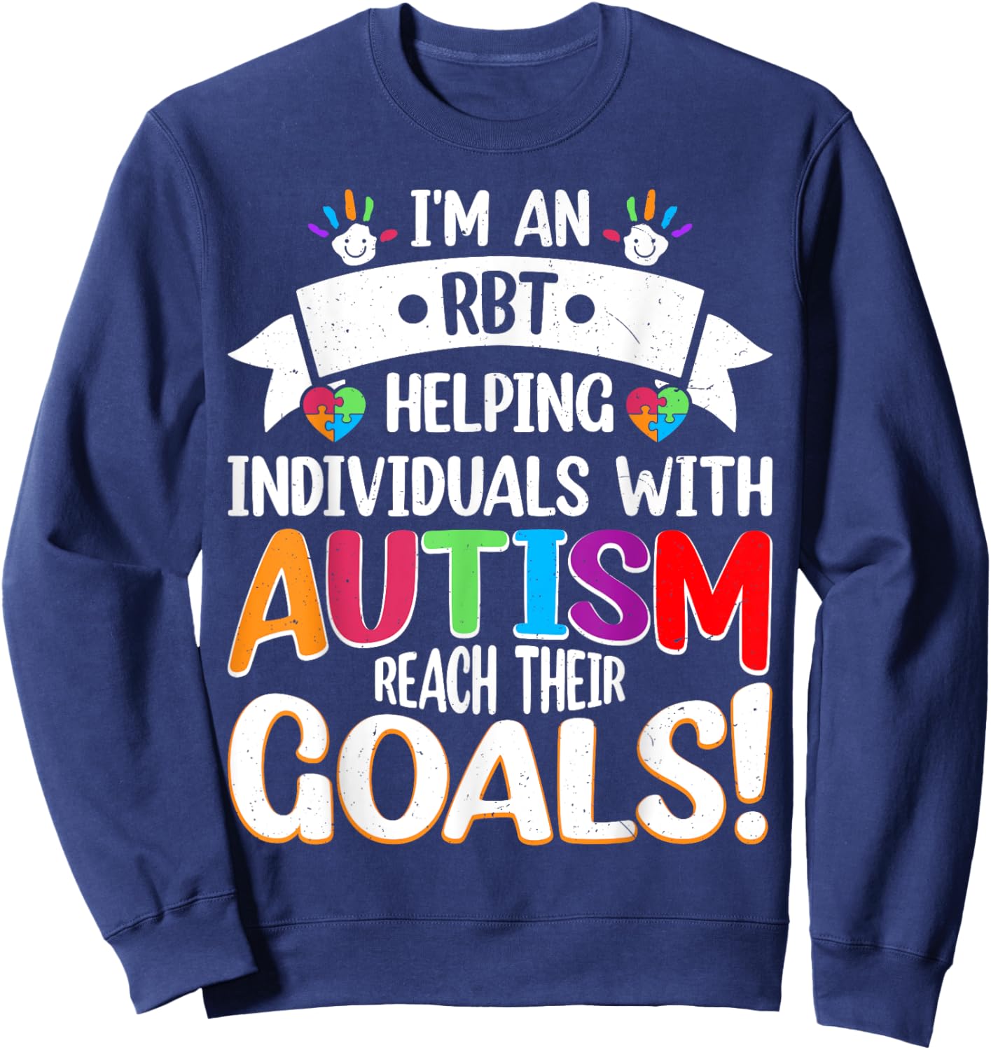 Behavior Analyst Teacher Squad Autism Therapists RBT Women Sweatshirt - Sweatshirt | Navy