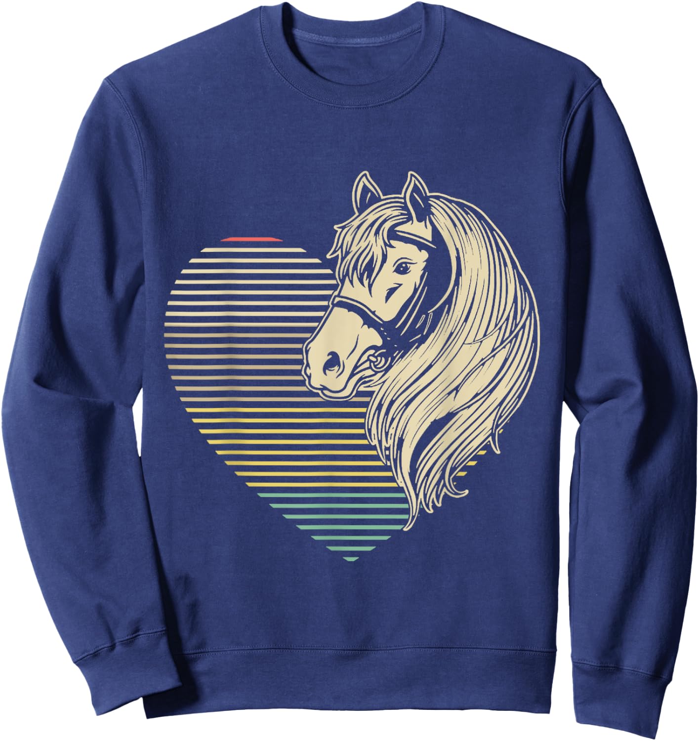Horse Riding Women Valentines Day Gift Horse Sweatshirt - Sweatshirt | Navy