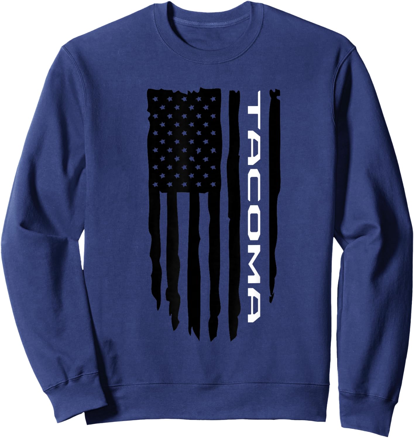 Wandering Wheels Men's Tacoma PreRunner American Flag Shirt Sweatshirt - Sweatshirt | Navy
