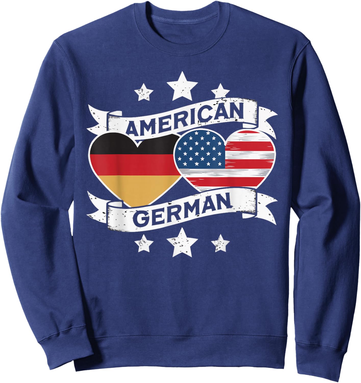 Half German Half American USA Flag Germany America Sweatshirt - Sweatshirt | Navy