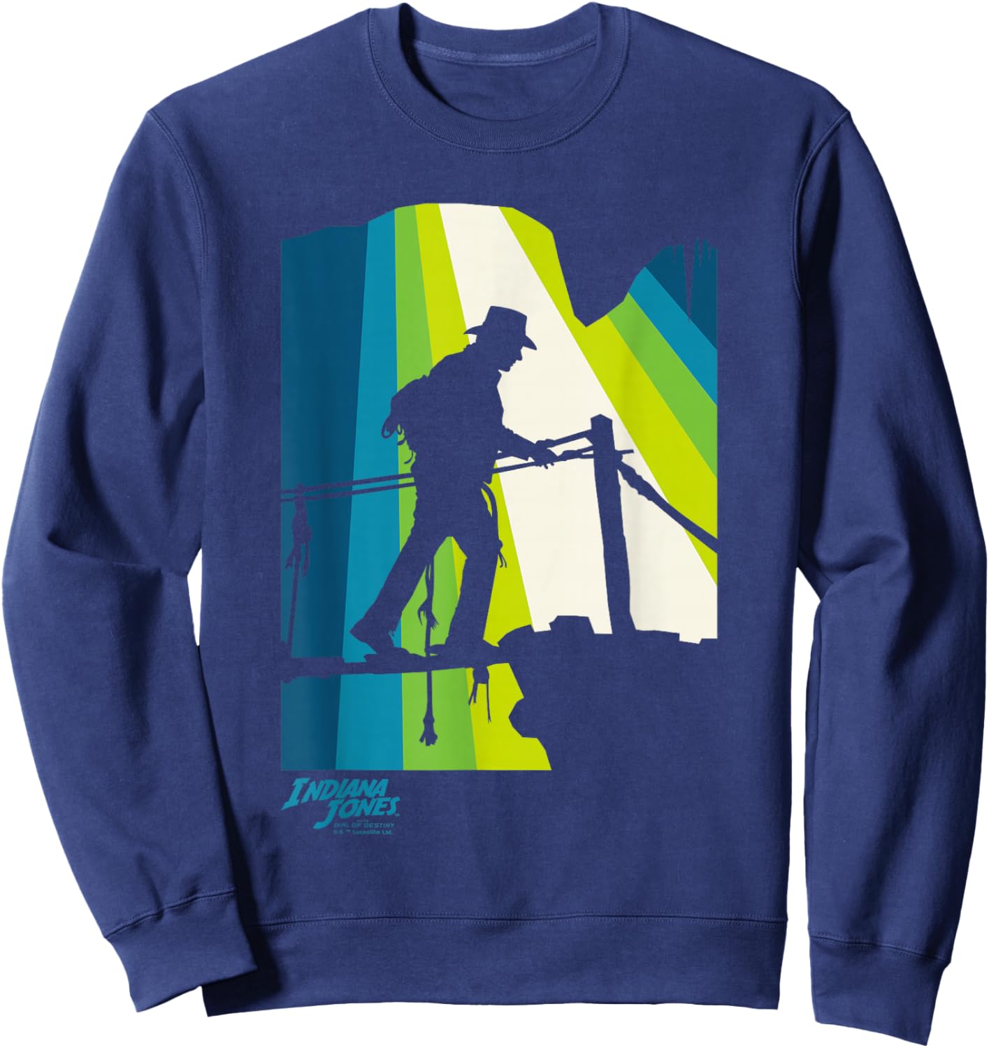 Indiana Jones and the Dial of Destiny Crossing Bridge Shadow Sweatshirt - Sweatshirt | Navy