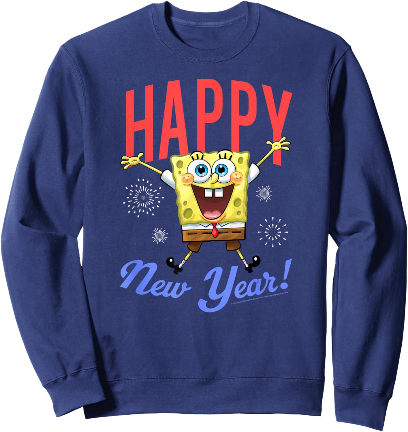 SpongeBob SquarePants Happy New Year Celebration Sweatshirt - Sweatshirt | Navy