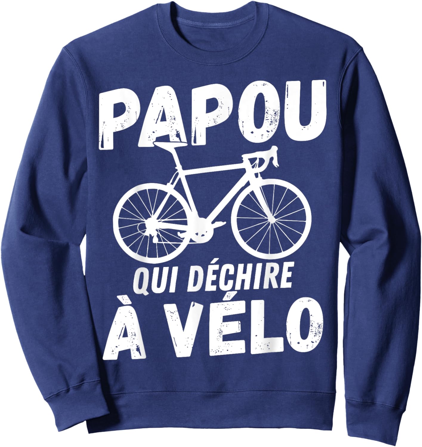 Bicycle man funny cycling cyclist Papua tearing bike , Black, S Sweatshirt - Sweatshirt | Navy