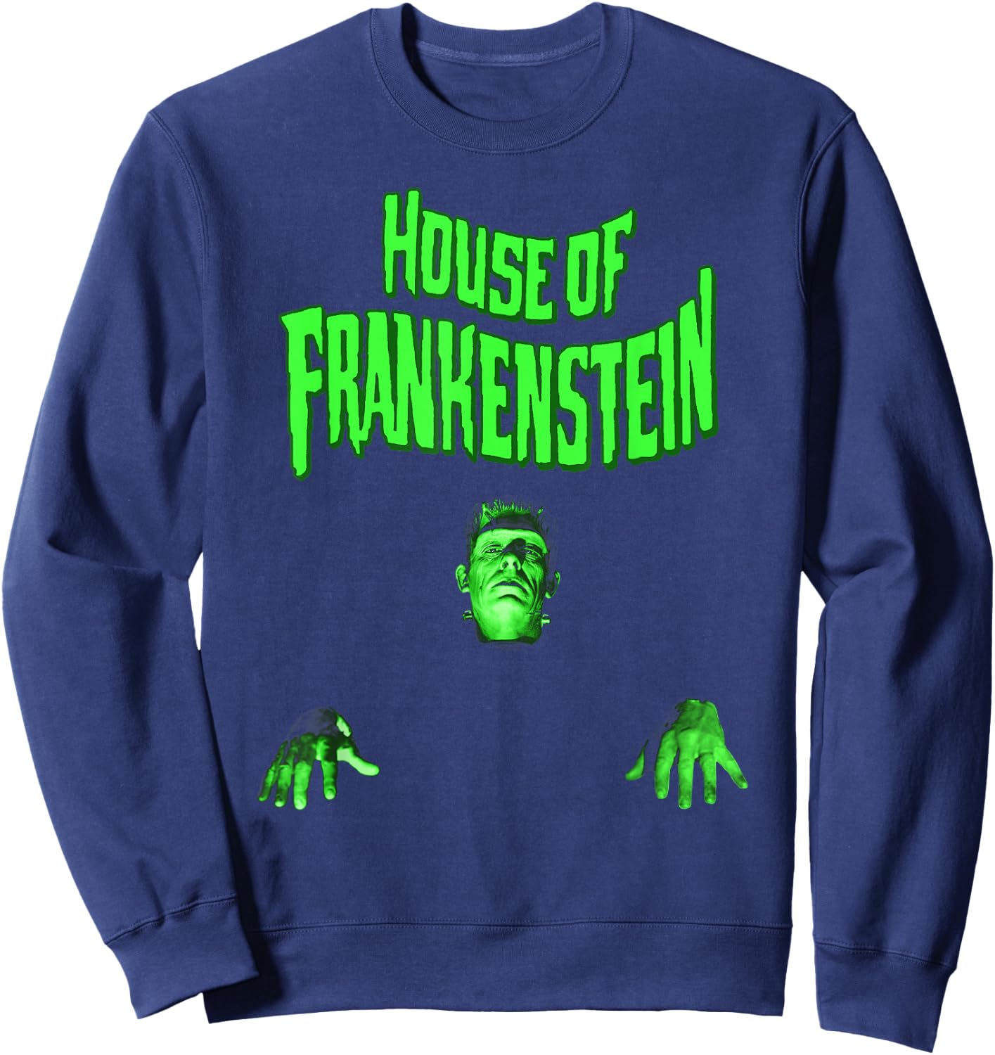 Universal Monsters House Of Frankenstein Walk Portrait Sweatshirt - Sweatshirt | Navy
