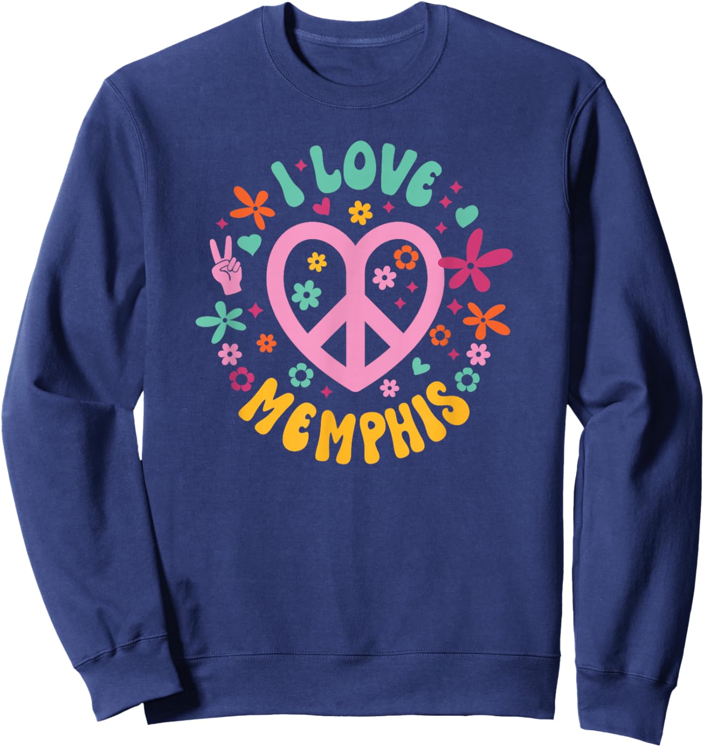 I Love Memphis Sweatshirt - Sweatshirt | Navy