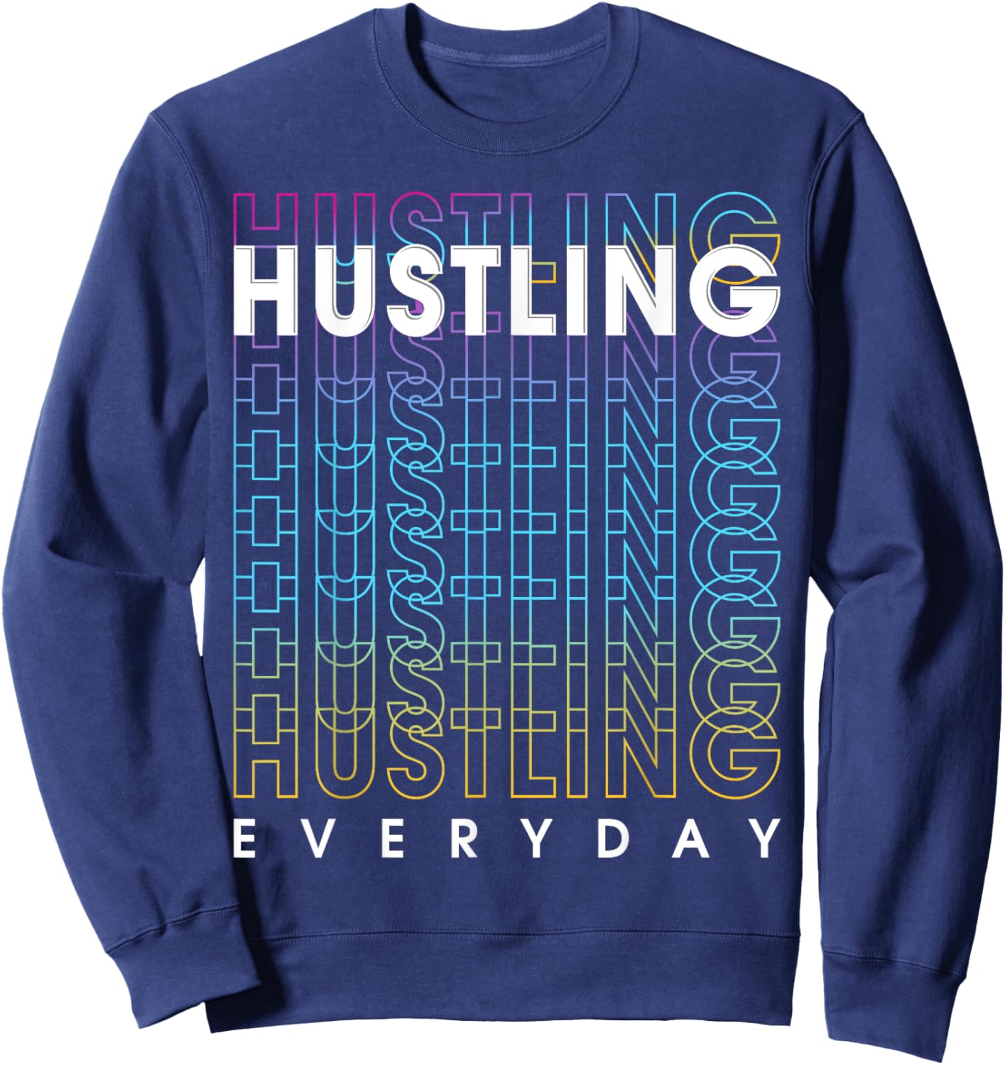 Motivational Quote CEO Entrepreneur Gifts by DMTRY -Adults Black Modern Letter Print Small Sweatshirt - Sweatshirt | Navy