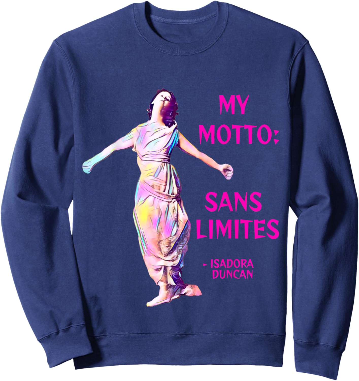 Isadora Duncan - My Motto: Sans Limites Sweatshirt - Sweatshirt | Navy