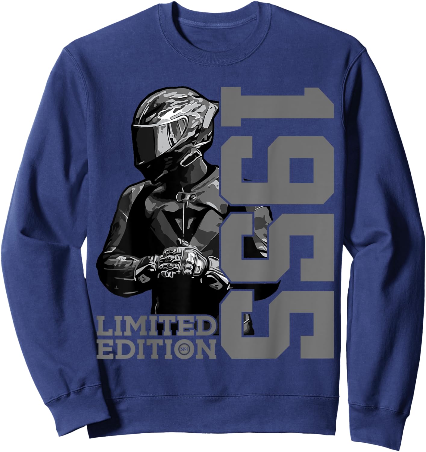 Limited Edition 1955 Biker Motorcycle 70th Birthday Sweatshirt - Sweatshirt | Navy