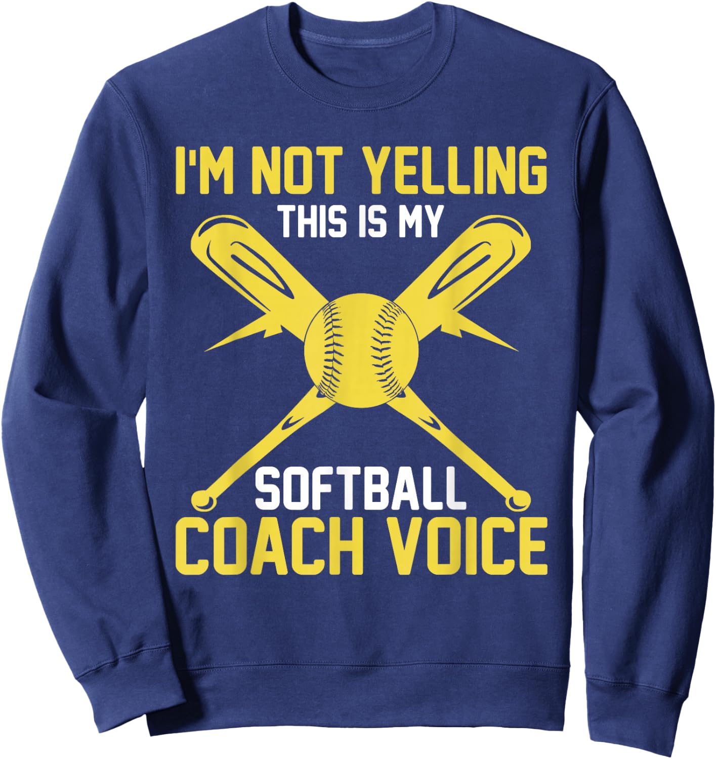 Softball Coaching Voice - Assistant Coach Softball Sweatshirt - Sweatshirt | Navy