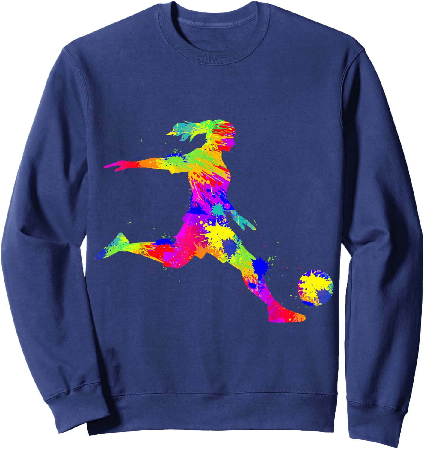 Soccer Girl Women Youth Sweatshirt - Sweatshirt | Navy