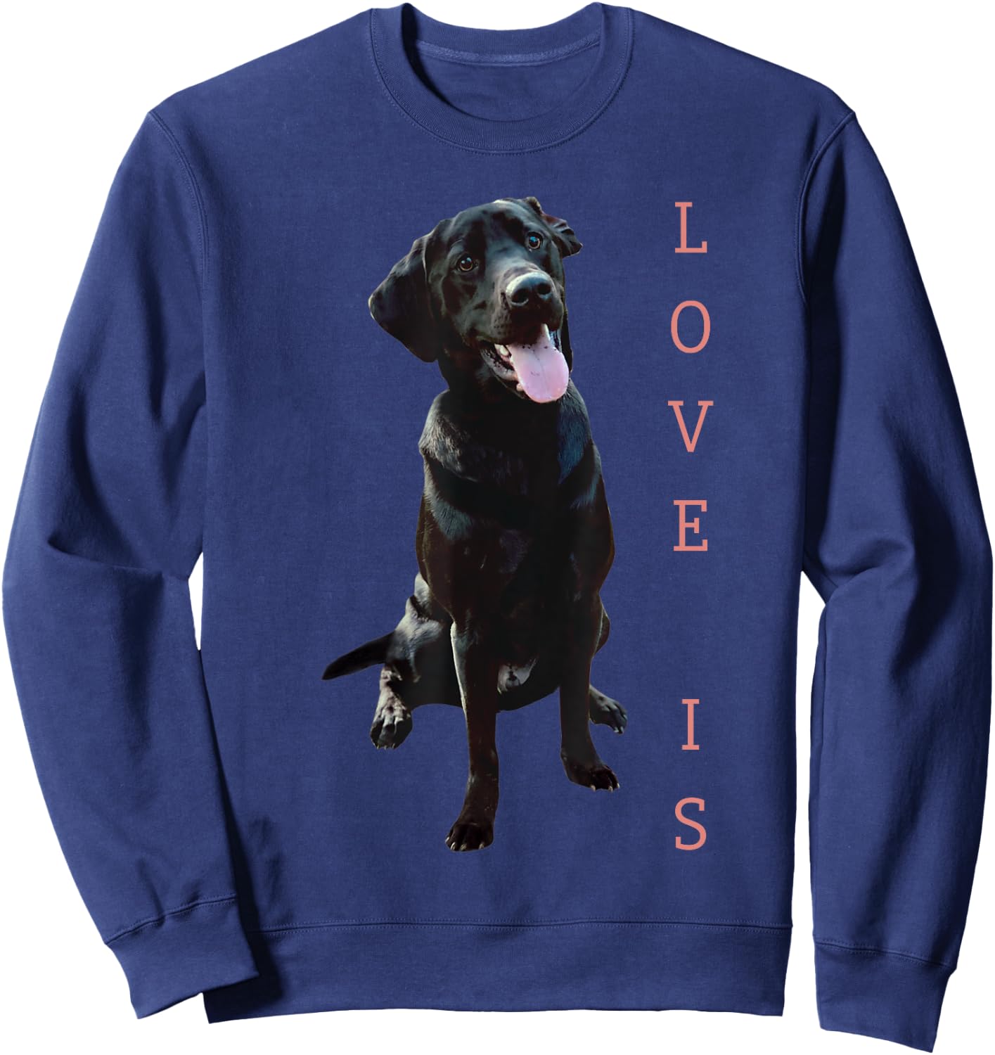 Labrador Retriever Shirt Women Men Kids Black Lab Mom Dad Sweatshirt - Sweatshirt | Navy