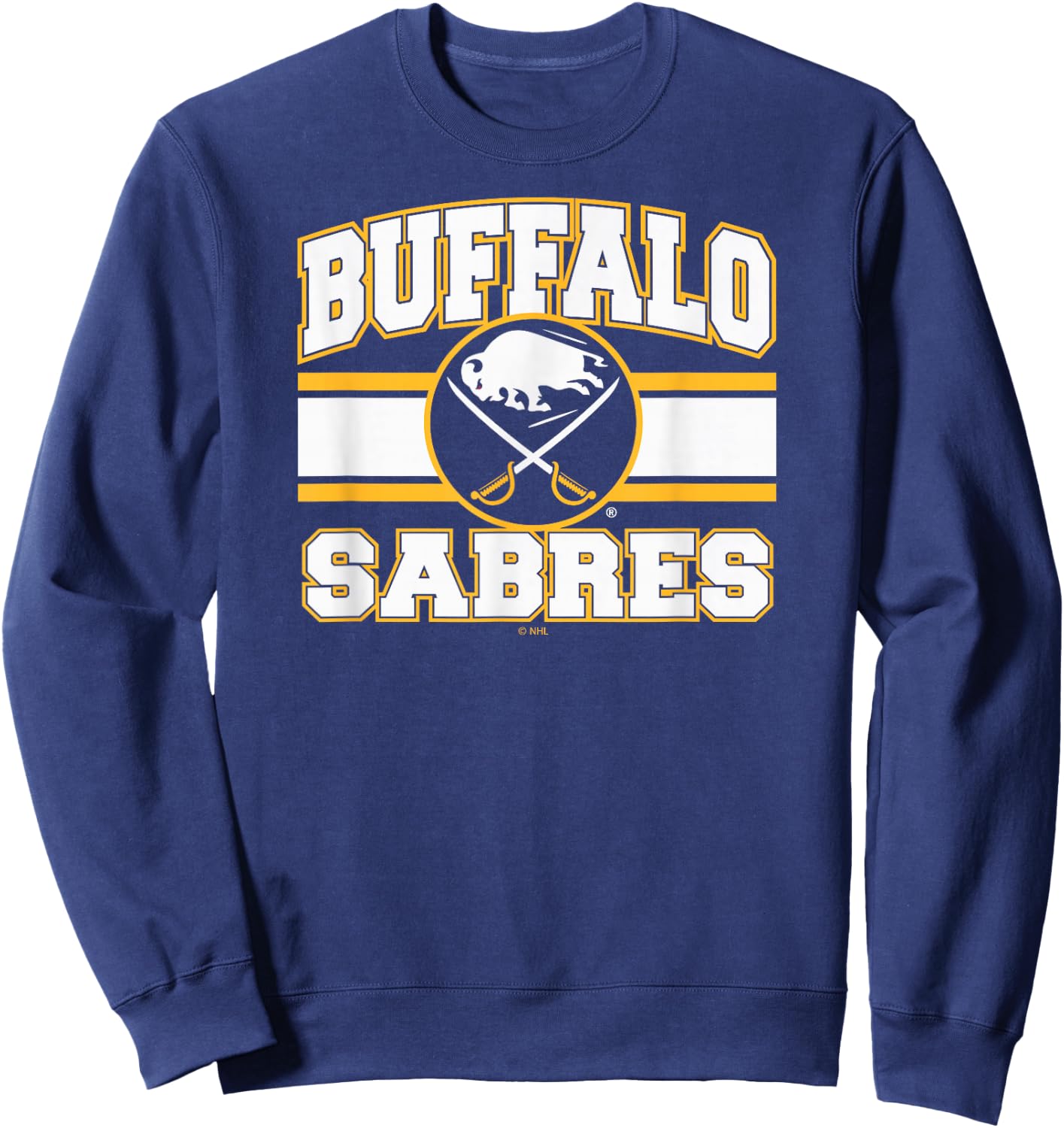 Buffalo Sabres Stripe Royal Blue Officially Licensed Sweatshirt - Sweatshirt | Navy