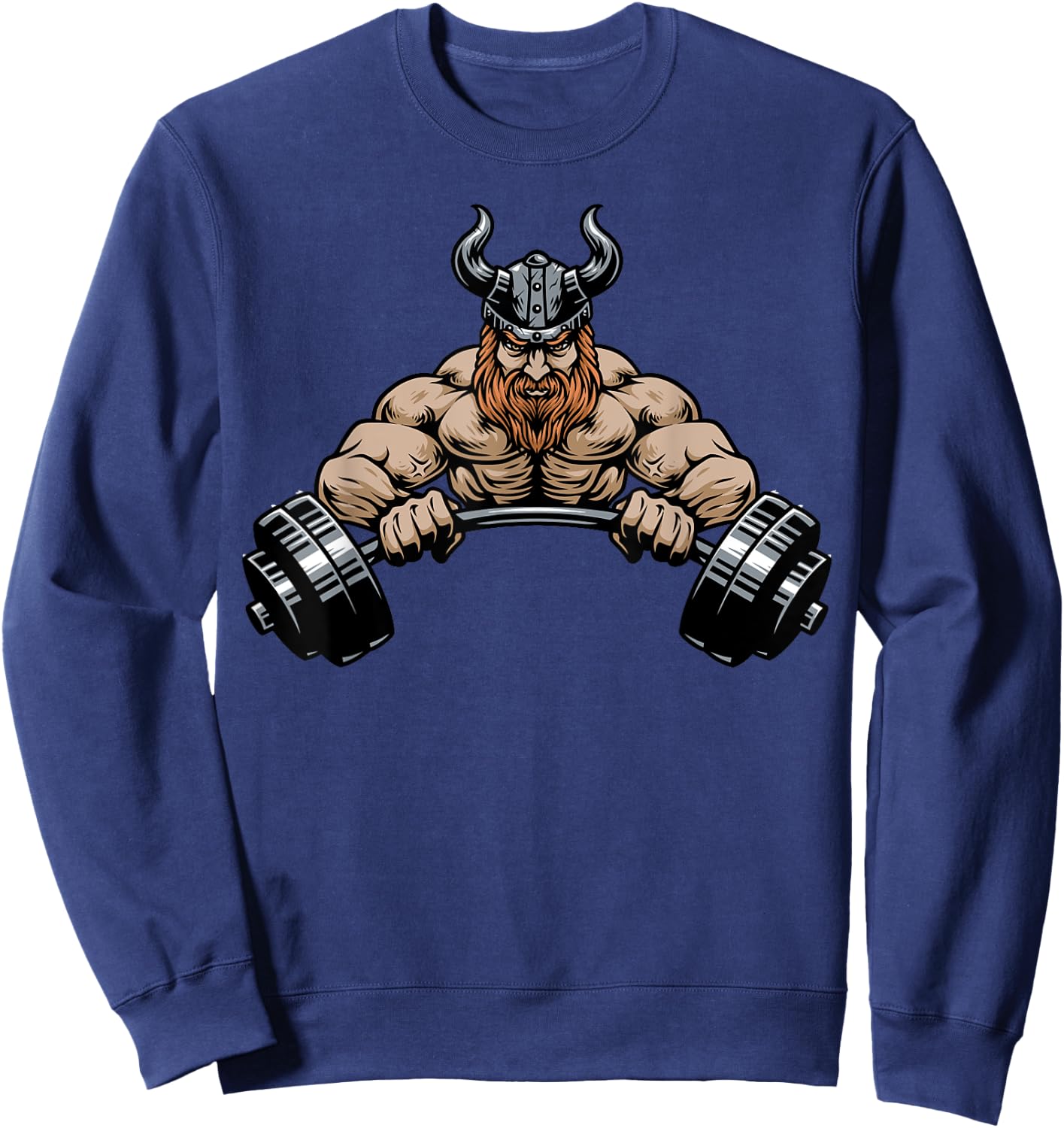 Viking Training gym for lover Strongman Bodybuilding workout Sweatshirt - Sweatshirt | Navy