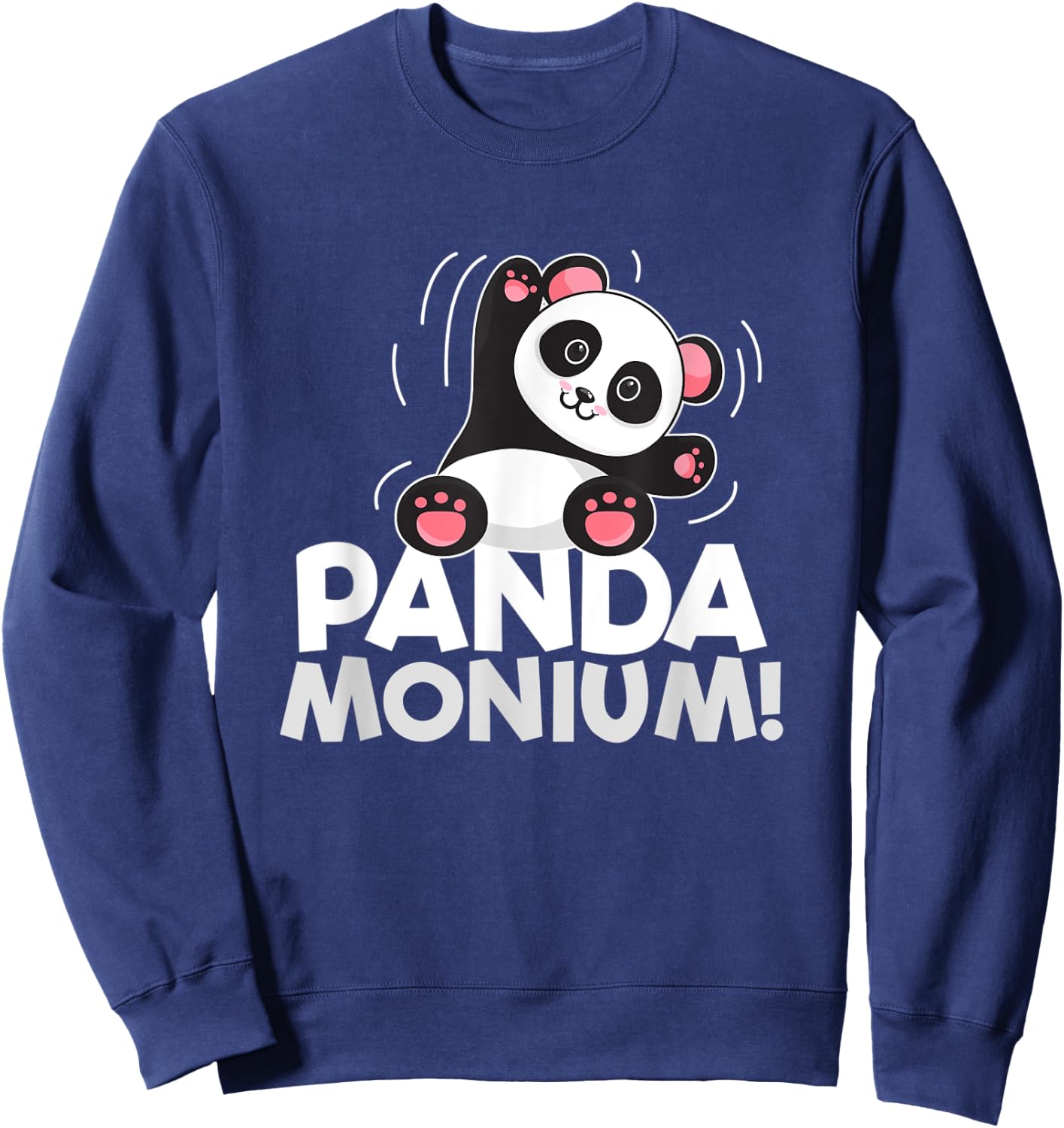 Pandamonium Funny Panda-Bear Pun Sweatshirt - Sweatshirt | Navy