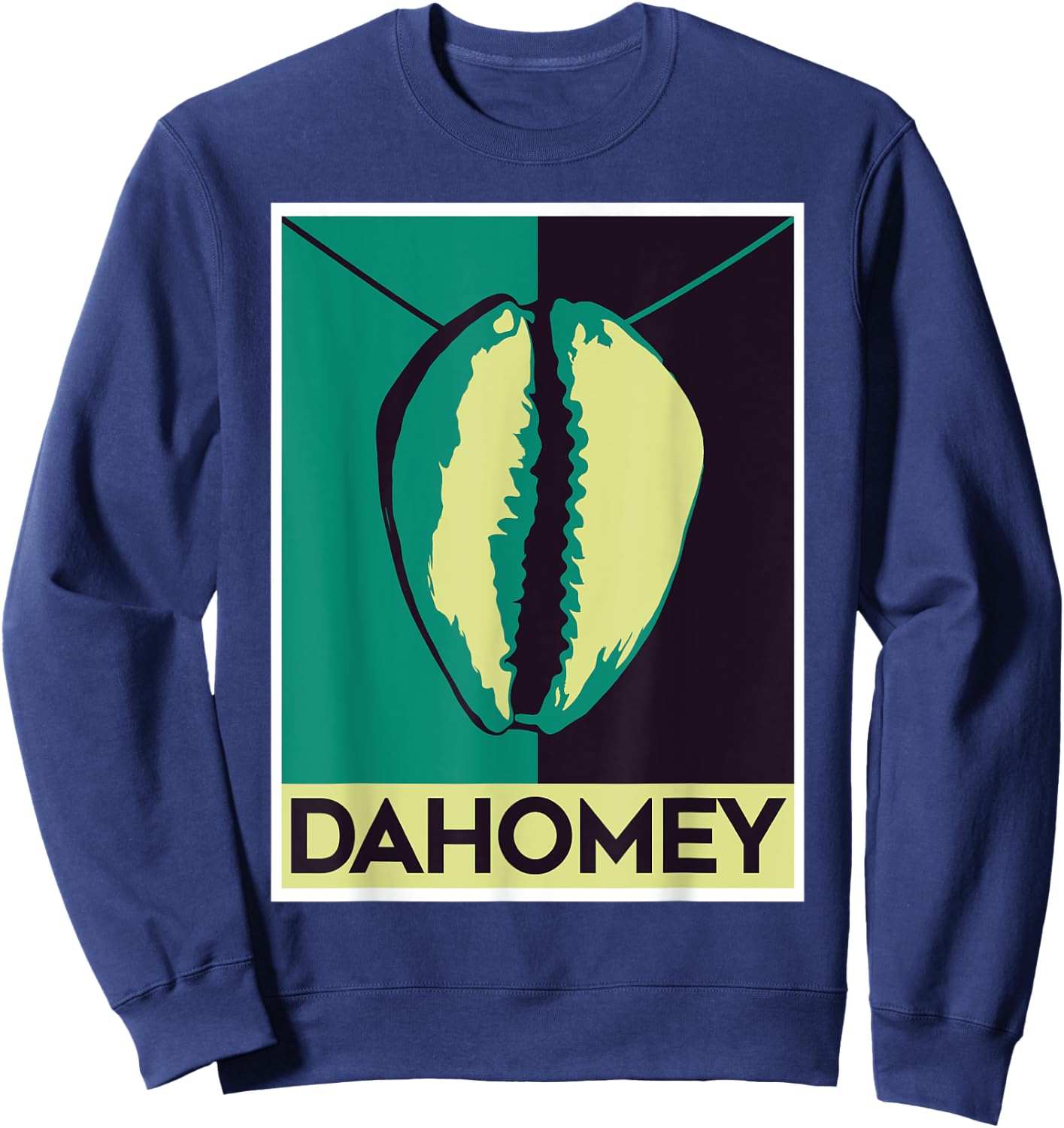 Dahomey kingdom Benin Voodoo Cowrie shell Sweatshirt - Sweatshirt | Navy