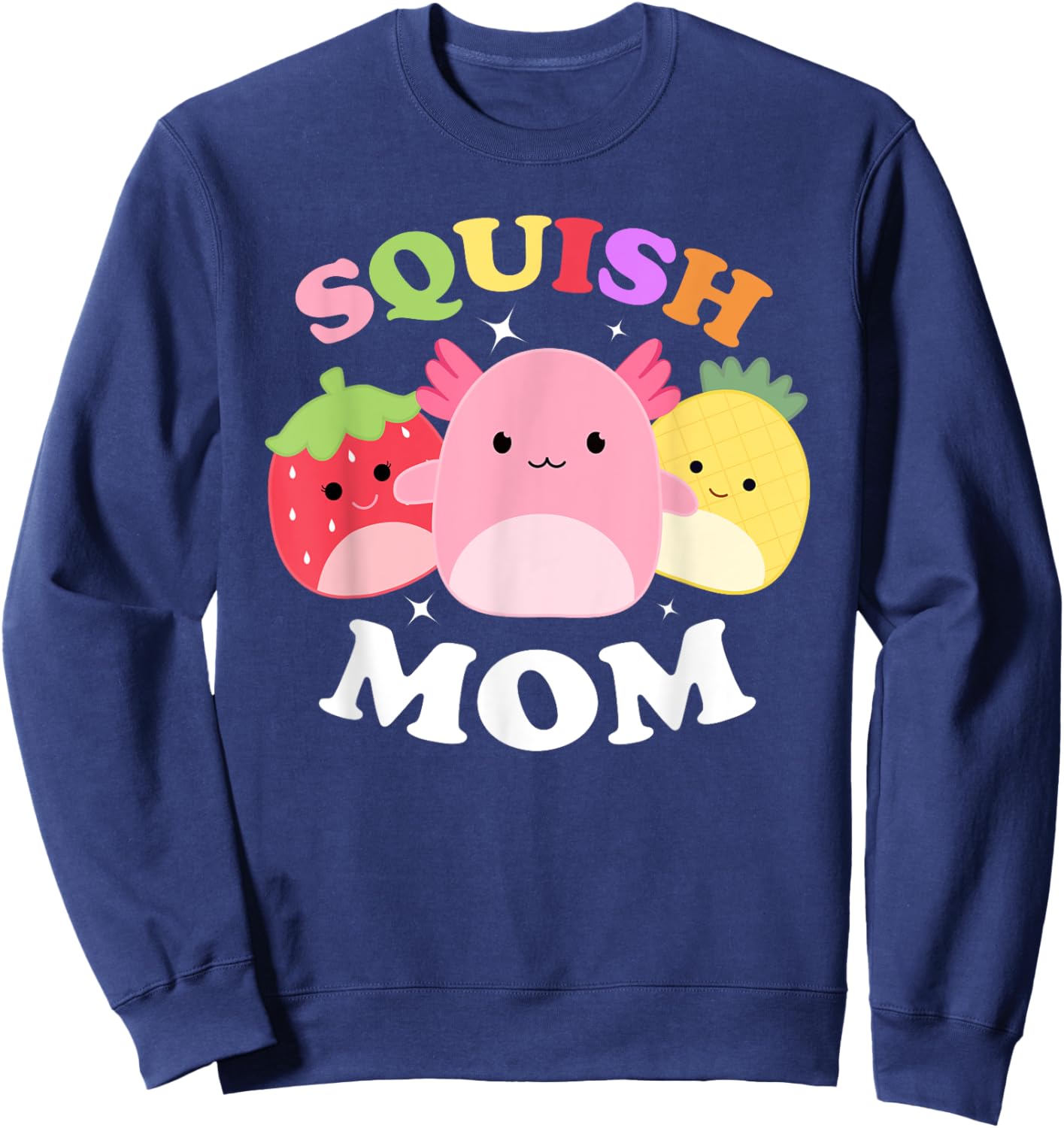 Squish Mom Mallow Soft Toy Gifts Mother's Day Mama Sweatshirt - Sweatshirt | Navy